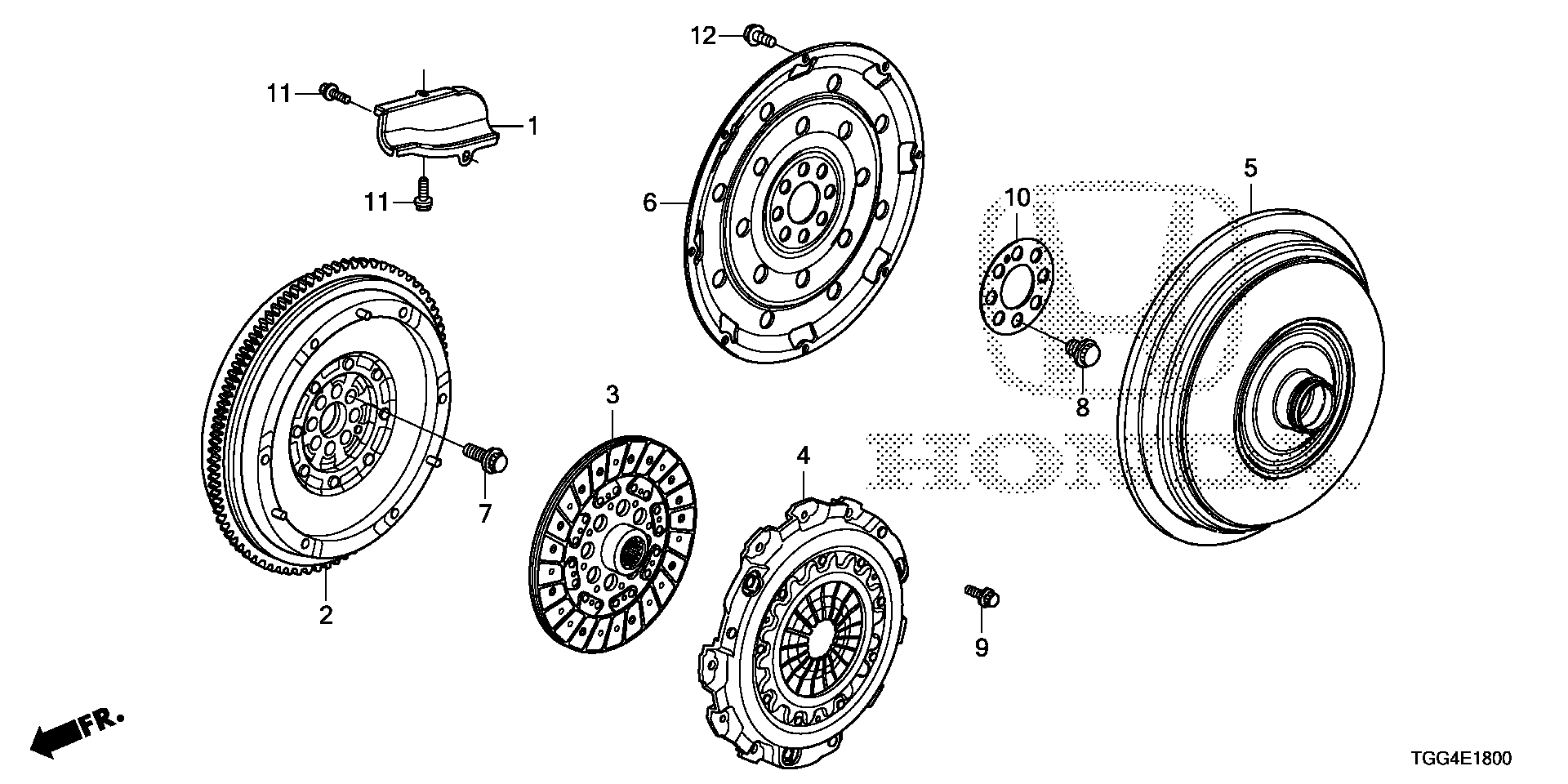 Diagram CLUTCH@TORQUE CONVERTER for your Honda Civic Liftback  