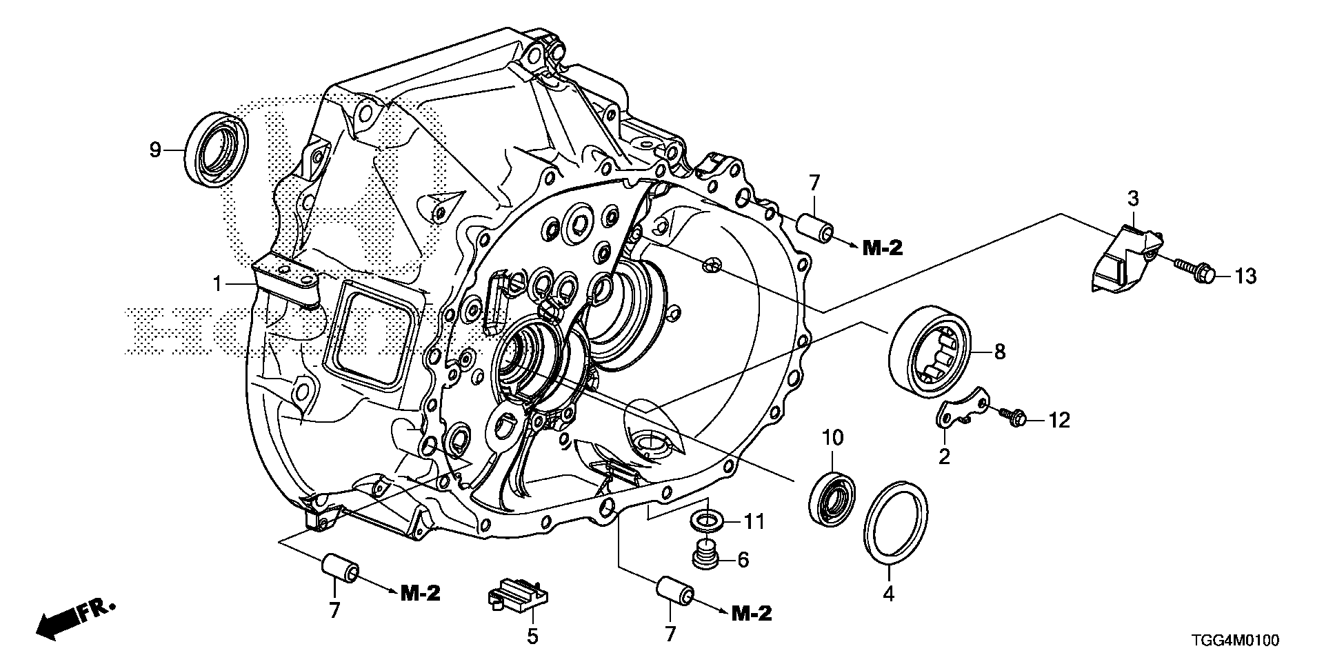 Diagram CLUTCH CASE for your Honda Civic Liftback  