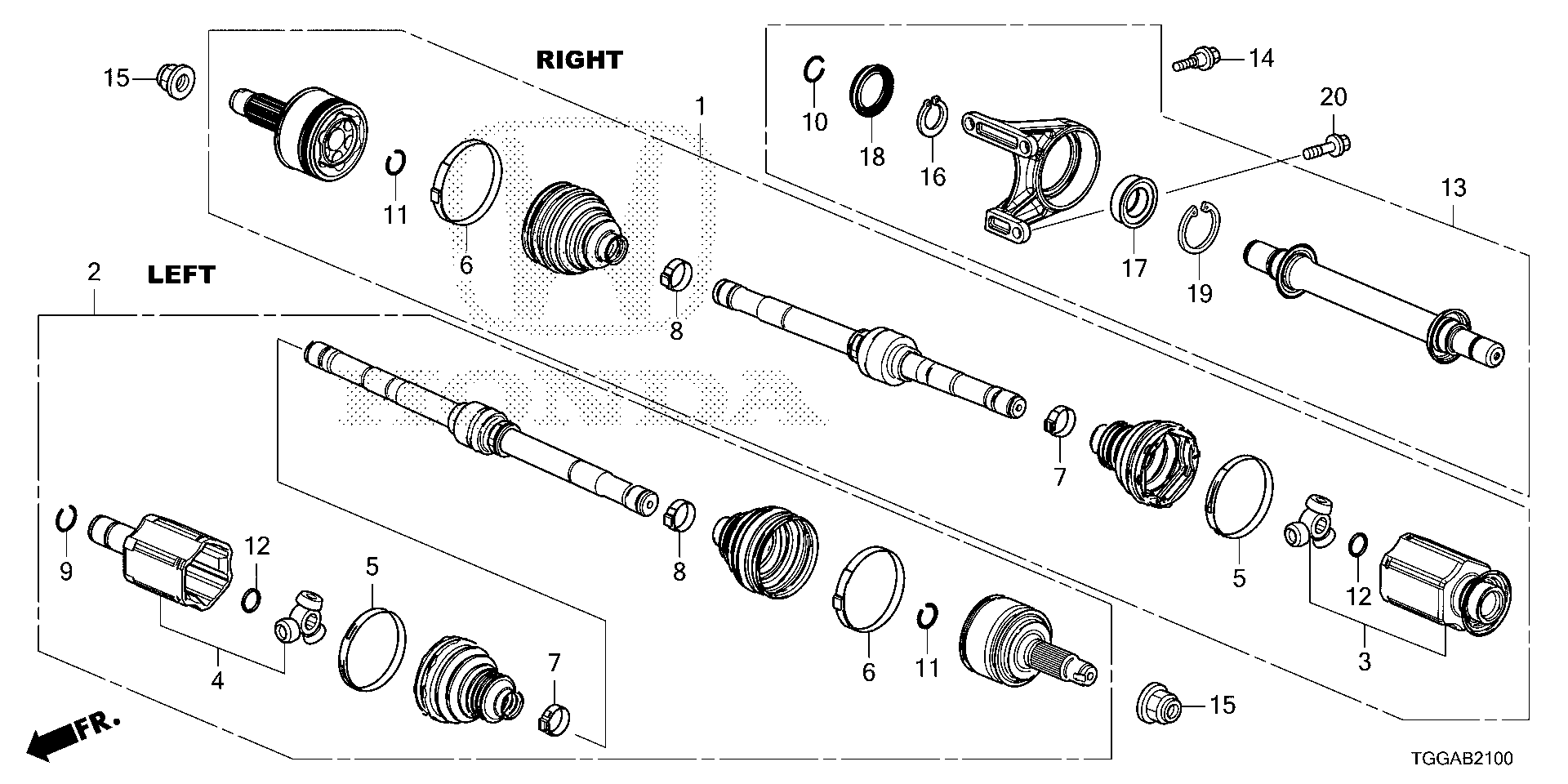Full size assembly image of DRIVESHAFT@HALF SHAFT (1/1)