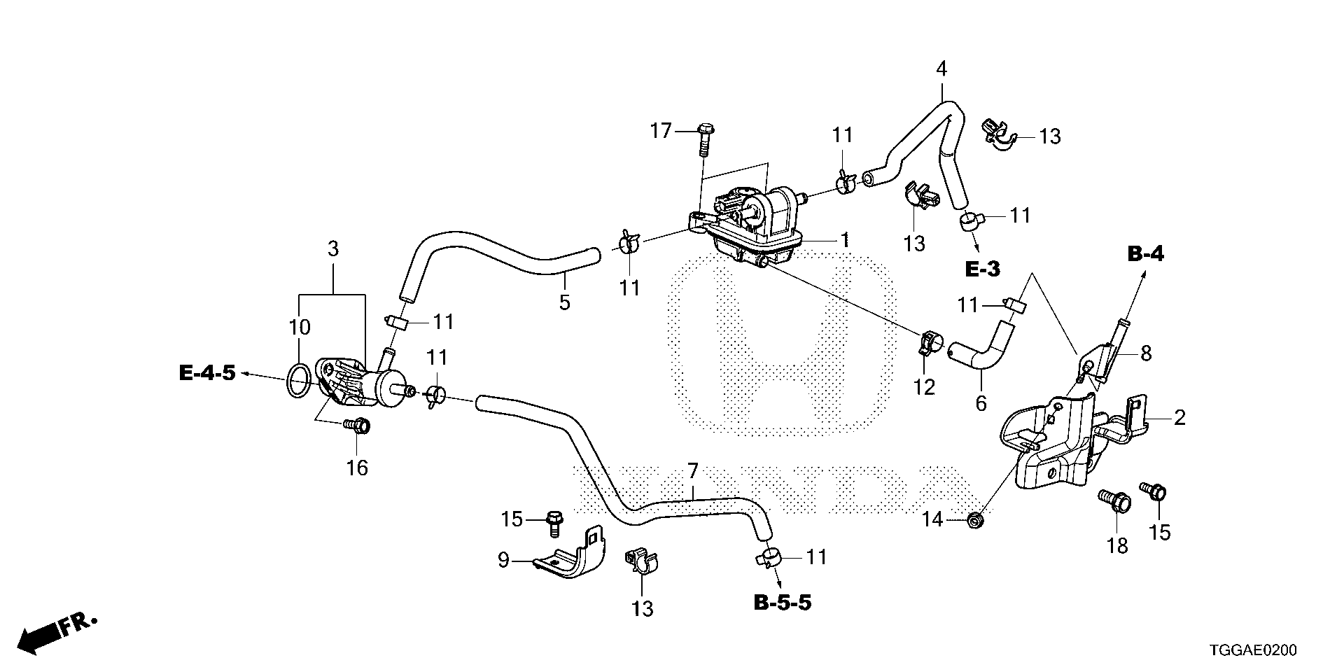 Diagram PURGE CONTROL SOLENOID VALVE for your 2013 Honda