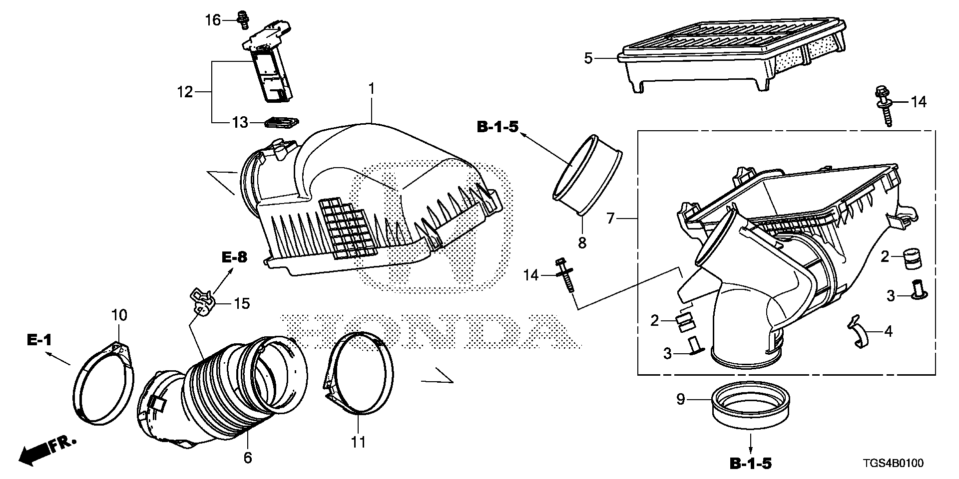 Full size assembly image of AIR CLEANER (1/1)