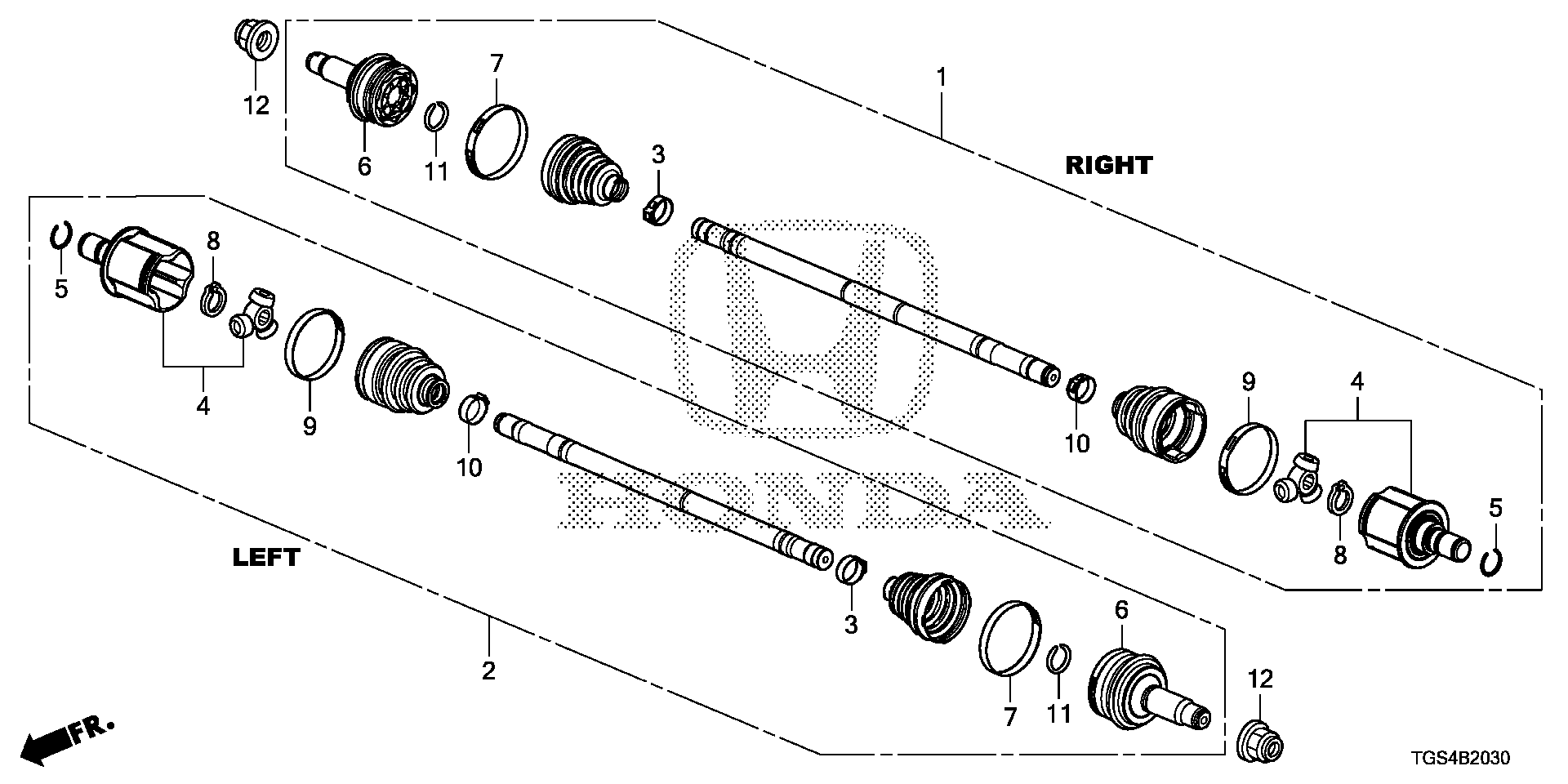 Diagram REAR DRIVESHAFT for your 2015 Honda Pilot   