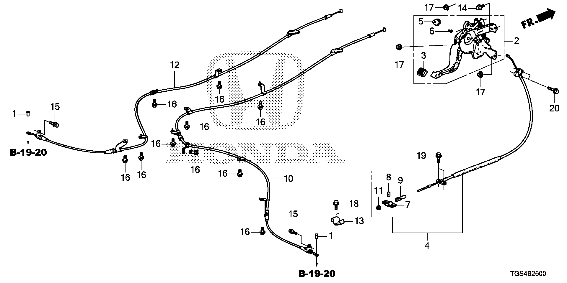 Full size assembly image of PARKING BRAKE (1/1)