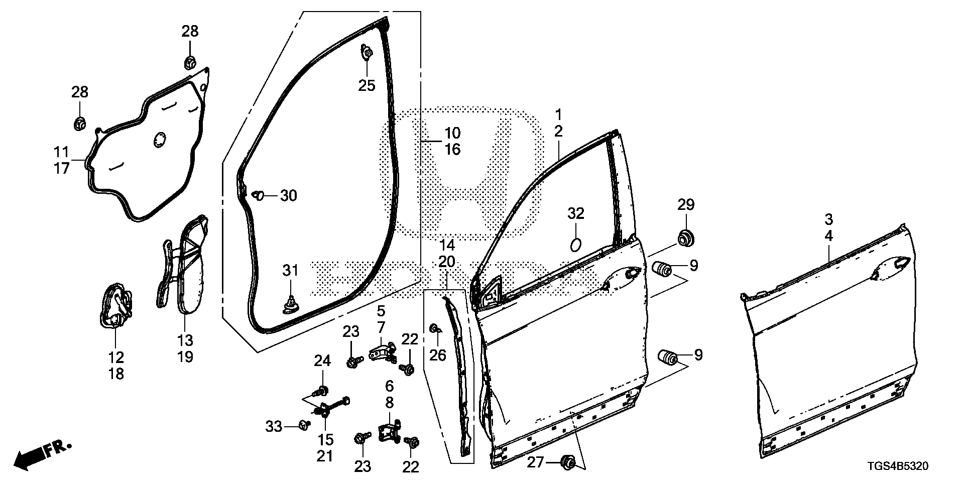 Full size assembly image of FRONT DOOR PANELS (1/1)
