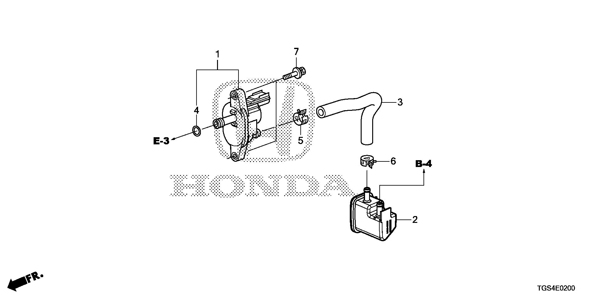 Diagram PURGE CONTROL SOLENOID VALVE for your Honda Passport  