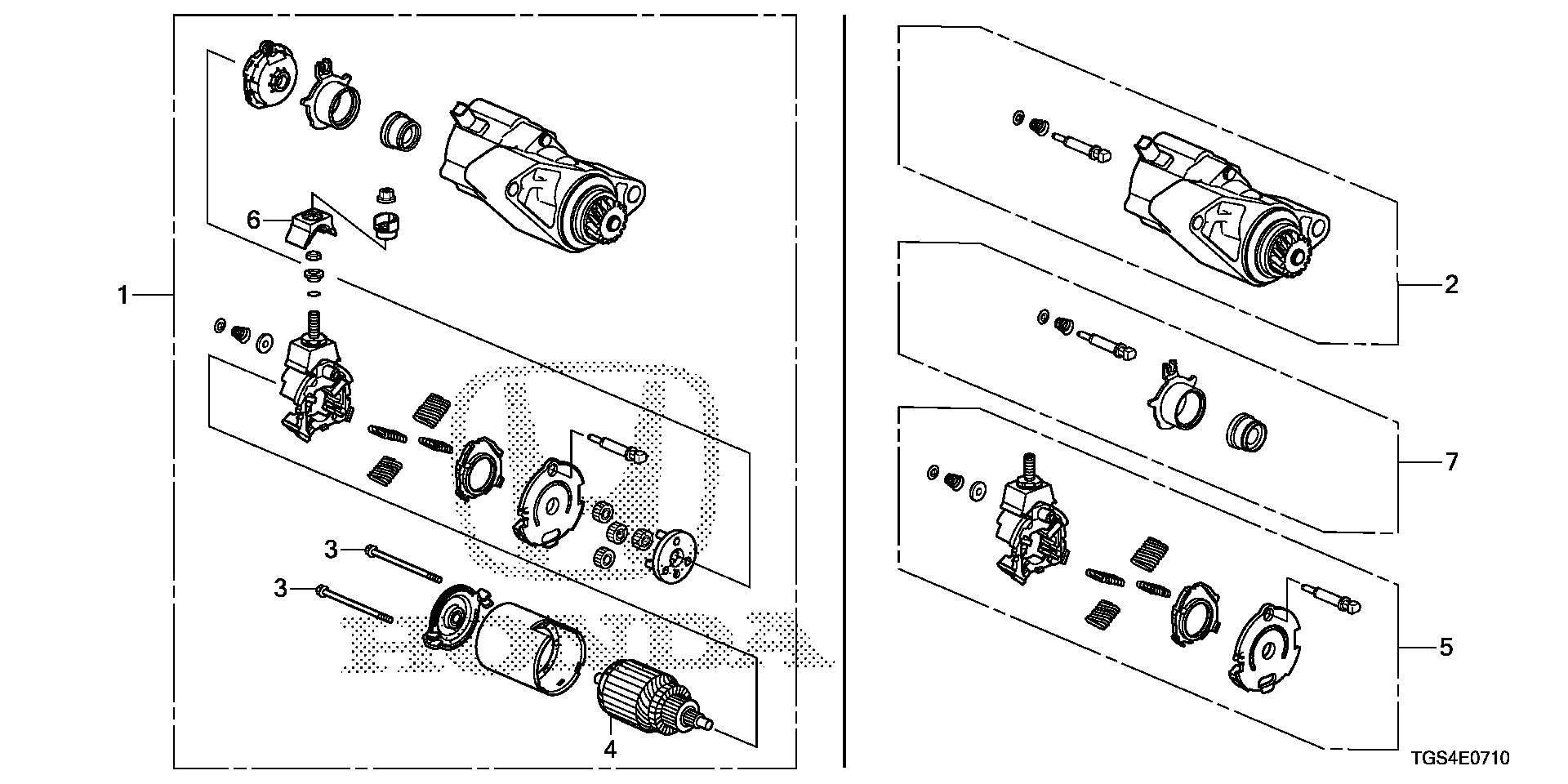 Diagram STARTER MOTOR (MITSUBA) for your Honda Passport  