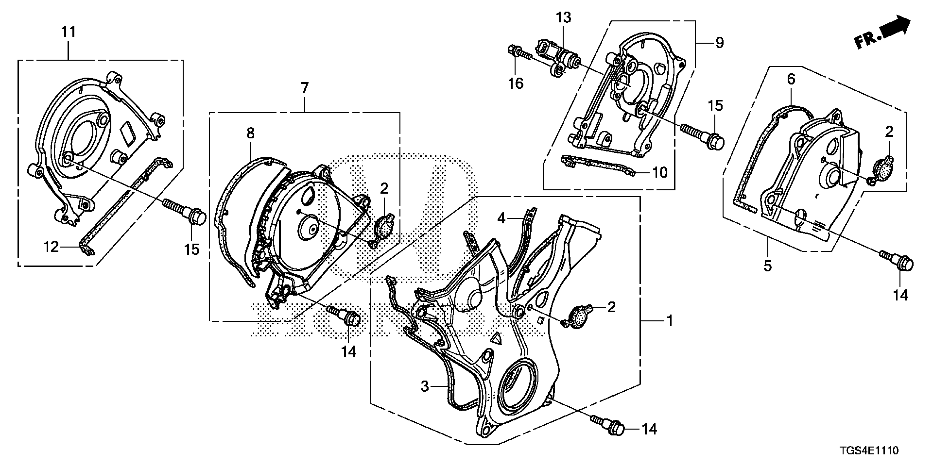 Full size assembly image of TIMING BELT COVER (1/1)