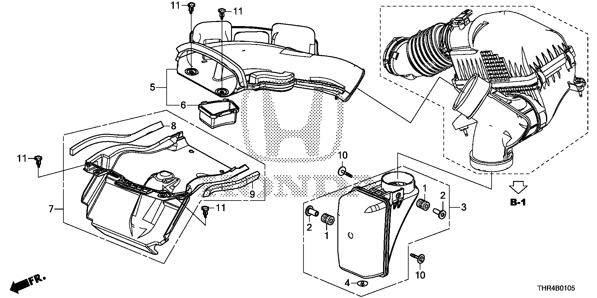 Diagram RESONATOR CHAMBER for your 2022 Honda Odyssey 3.5L i-VTEC V6 AT TOUR 