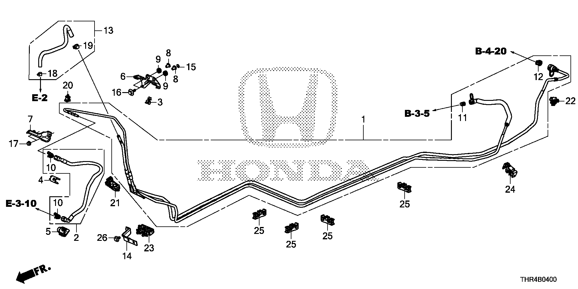 Diagram FUEL PIPE (KA/KC) for your 2008 Honda Pilot   