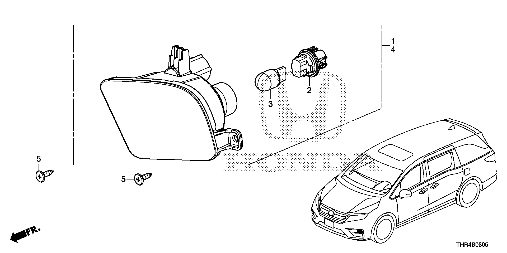 Honda Odyssey Light Assy., L. Fr. Turn. Front, Electrical - 33350-thr 