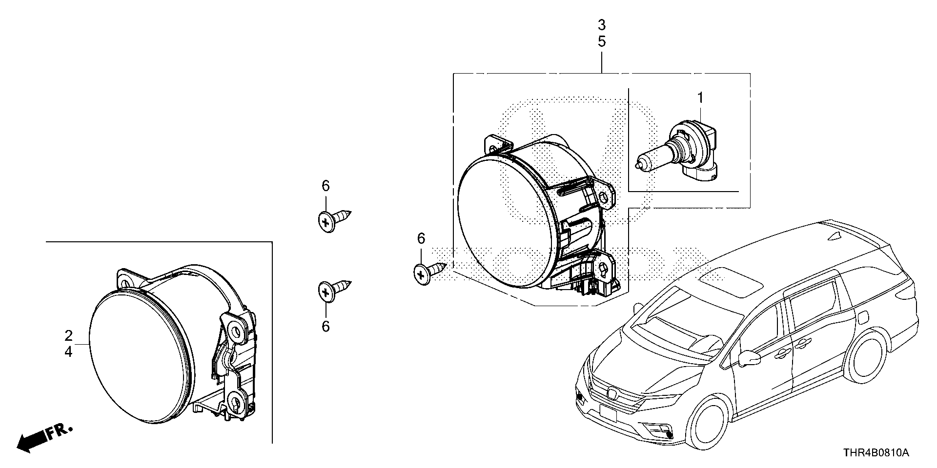 Diagram FOGLIGHT for your 2021 Honda Odyssey 3.5L i-VTEC V6 AT ELITE  