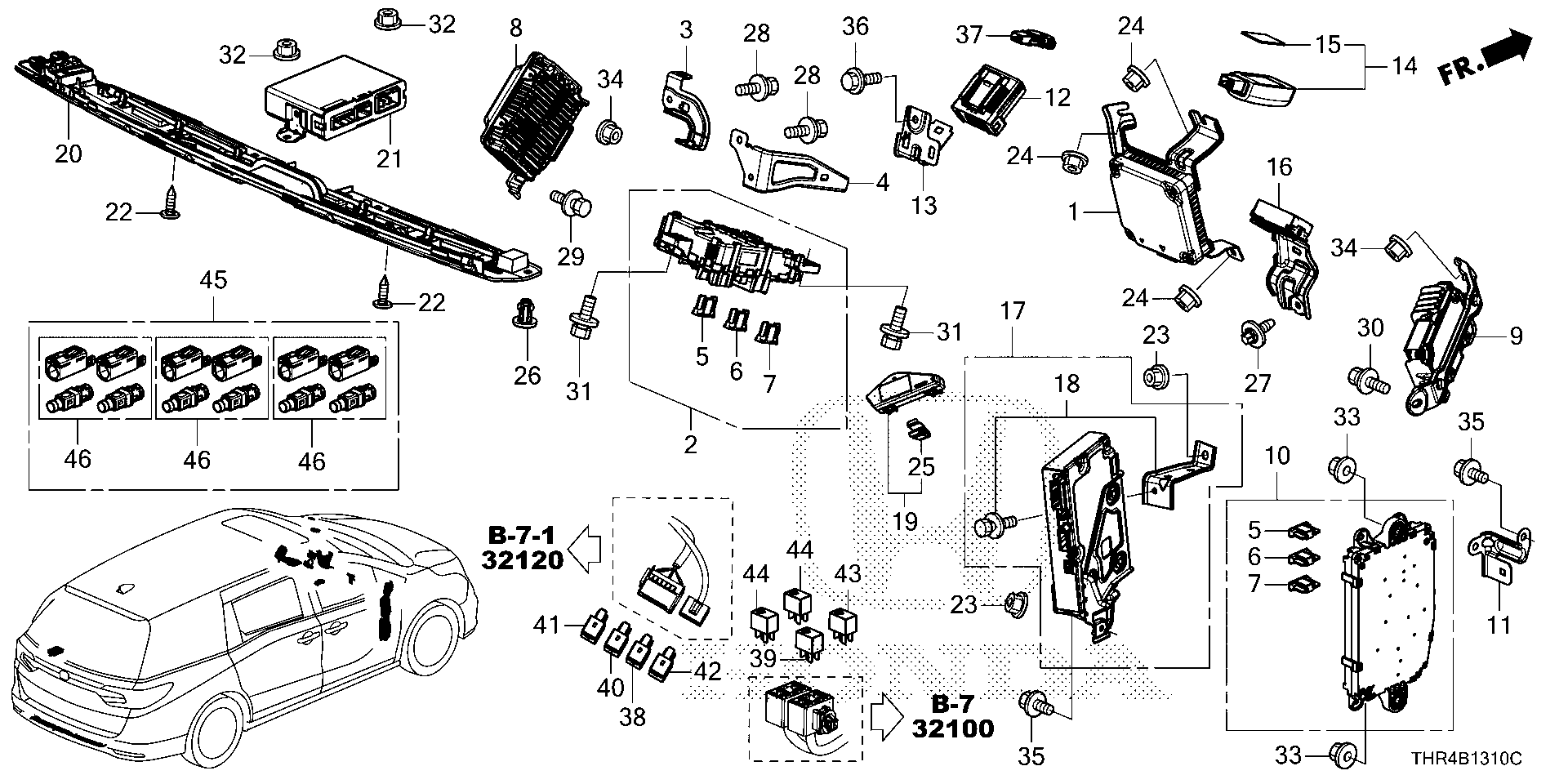 Honda Odyssey Acm unit (rewritable). Cabin, control - 38700-THR-A12 ...