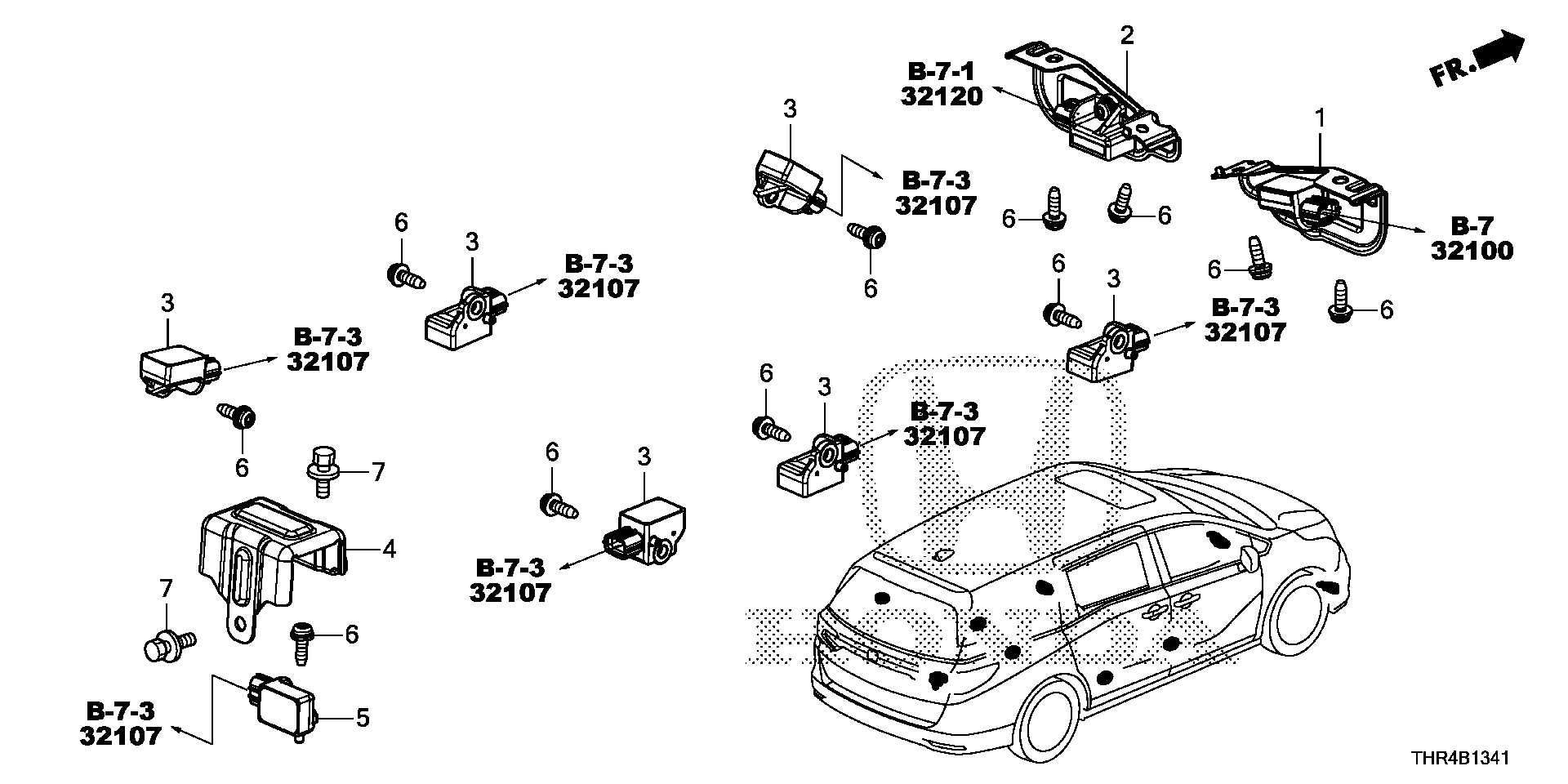 Honda Odyssey Sensor assy., fr. Crash. Electrical, srs 77930THRB11