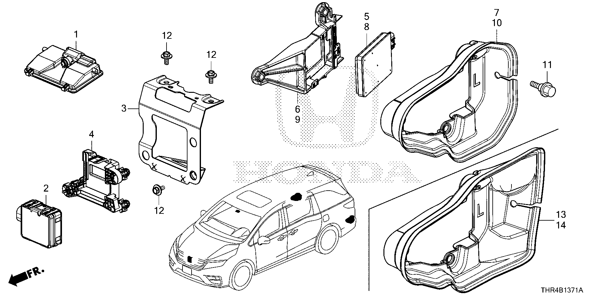 Diagram CAMERA@RADAR@BSI UNIT ('21-) for your 2022 Honda Civic   