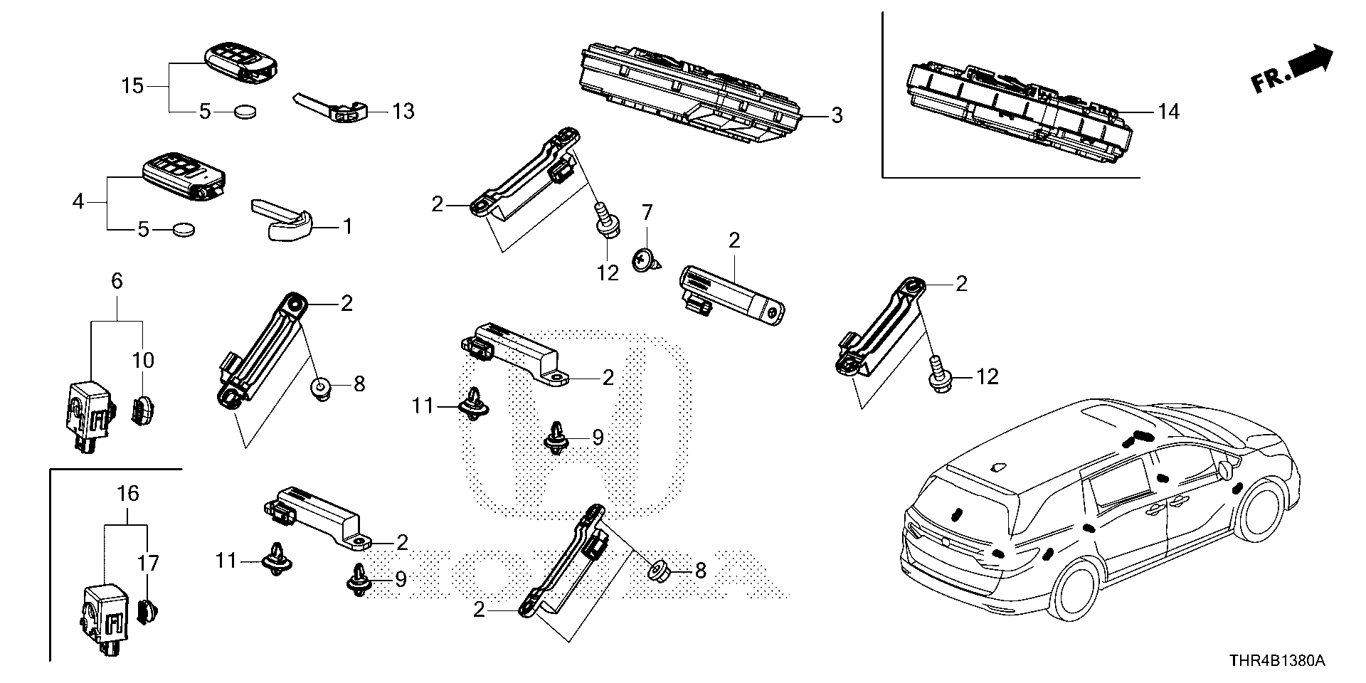 Diagram SMART UNIT for your 2018 Honda Odyssey 3.5L i-VTEC V6 AT ELITE  