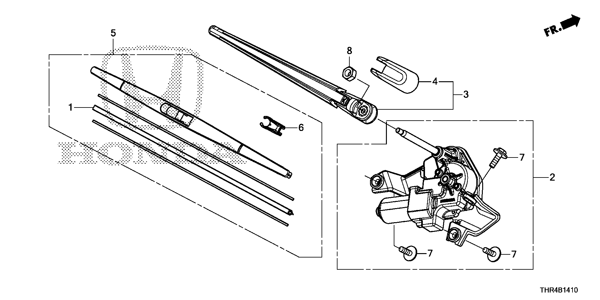 Diagram REAR WIPER for your 2019 Honda Odyssey 3.5L i-VTEC V6 AT ELITE  