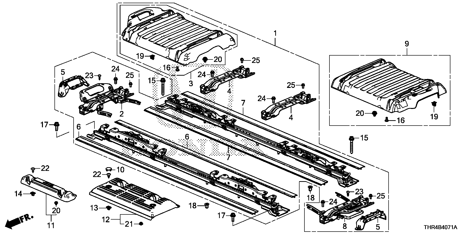 Diagram SEAT RAIL (2) for your 1980 Honda Civic Hatchback   