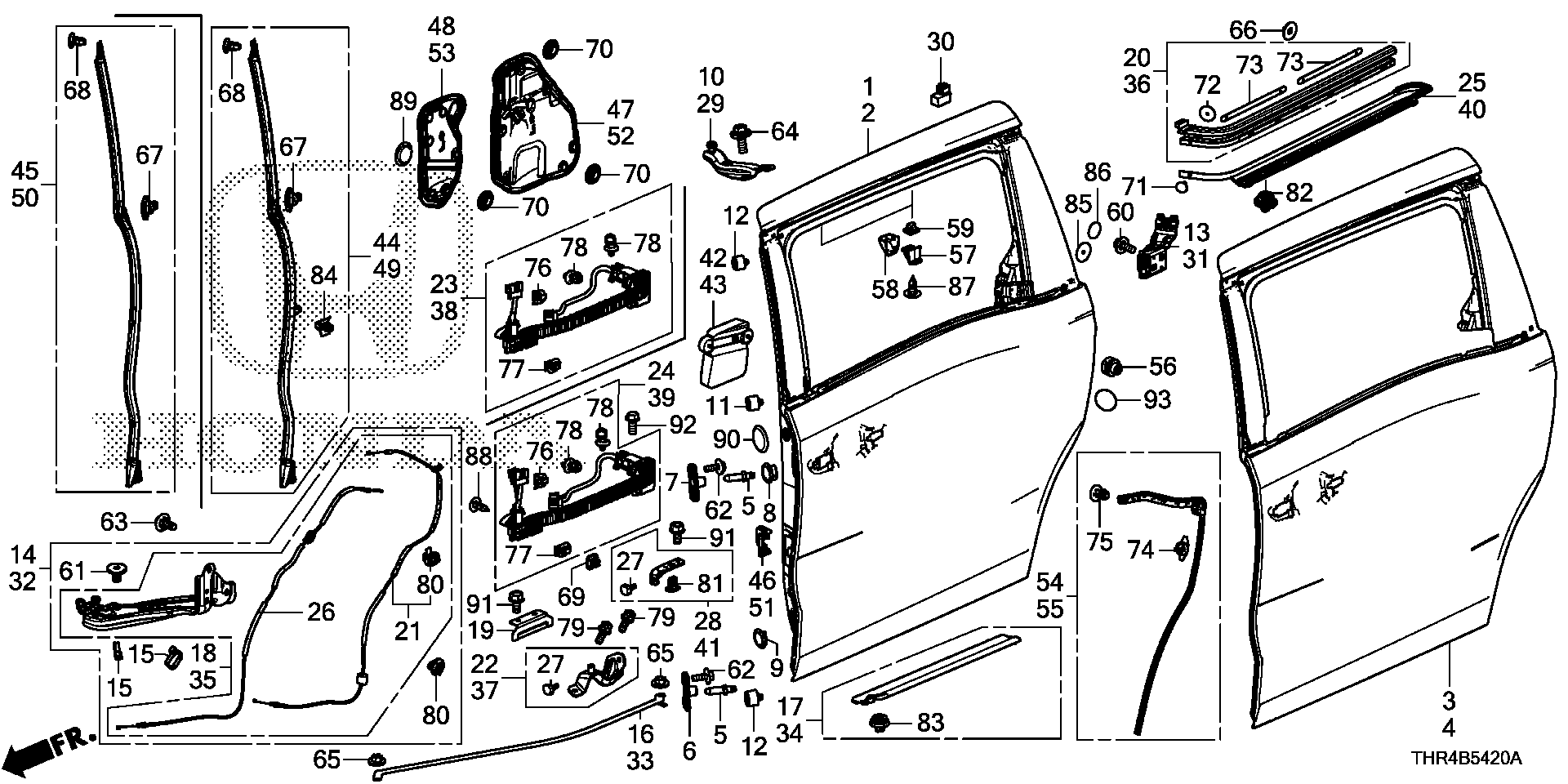 Diagram SLIDE DOOR PANELS for your 2022 Honda Odyssey 3.5L i-VTEC V6 AT TOUR 