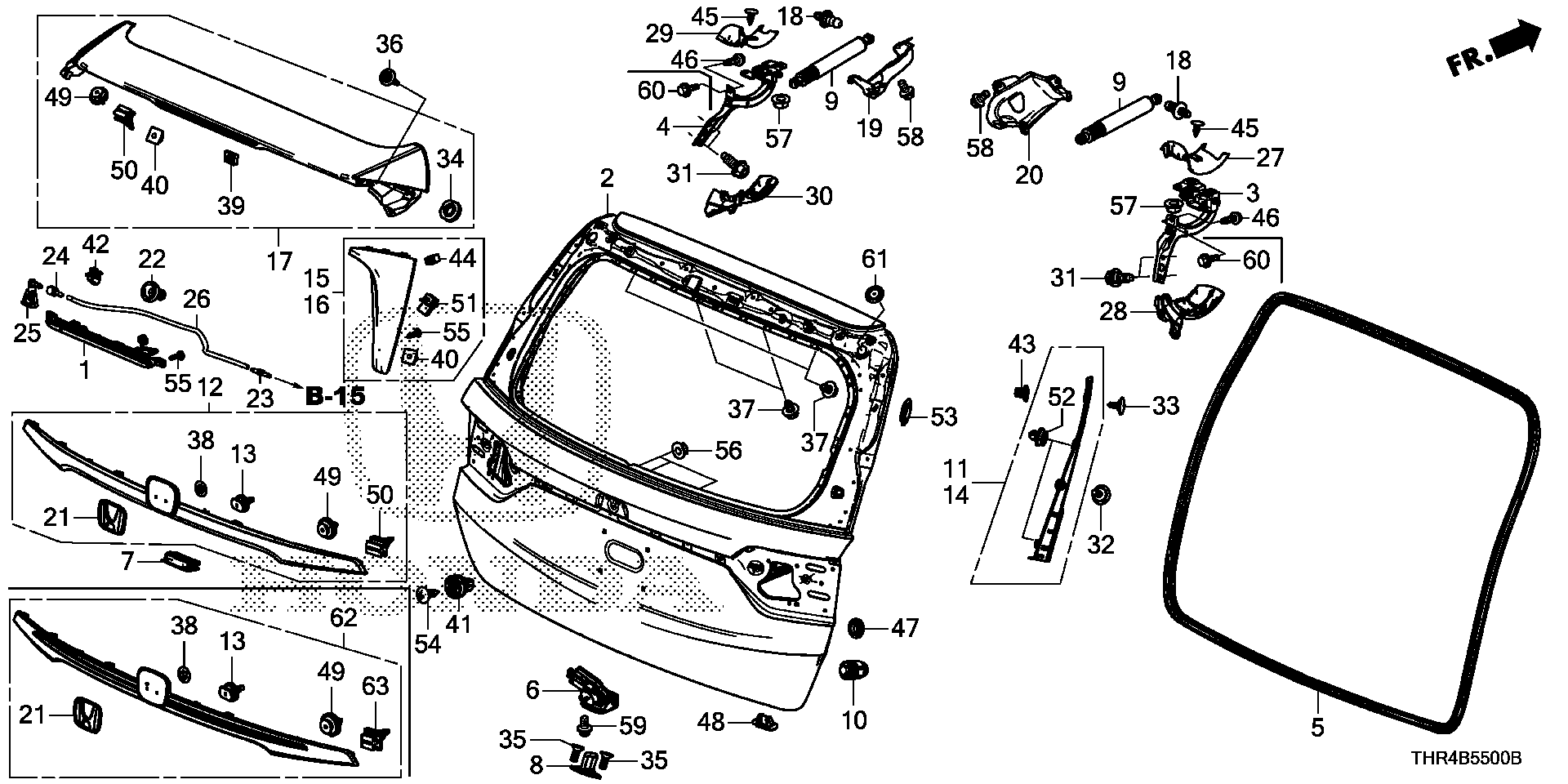 Diagram TAILGATE for your 2023 Honda Accord   