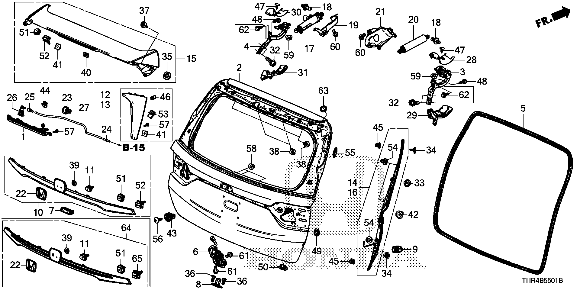 Diagram TAILGATE (POWER) for your 2021 Honda Odyssey 3.5L i-VTEC V6 AT ELITE  