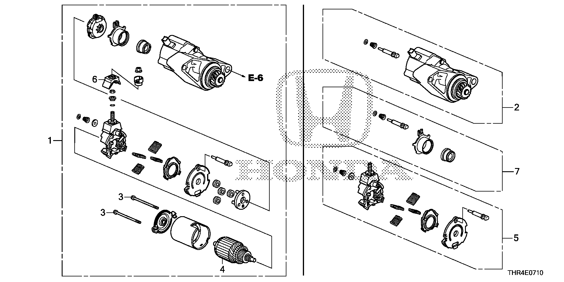 Diagram STARTER MOTOR (MITSUBA) for your 2020 Honda Odyssey 3.5L i-VTEC V6 AT TOUR 