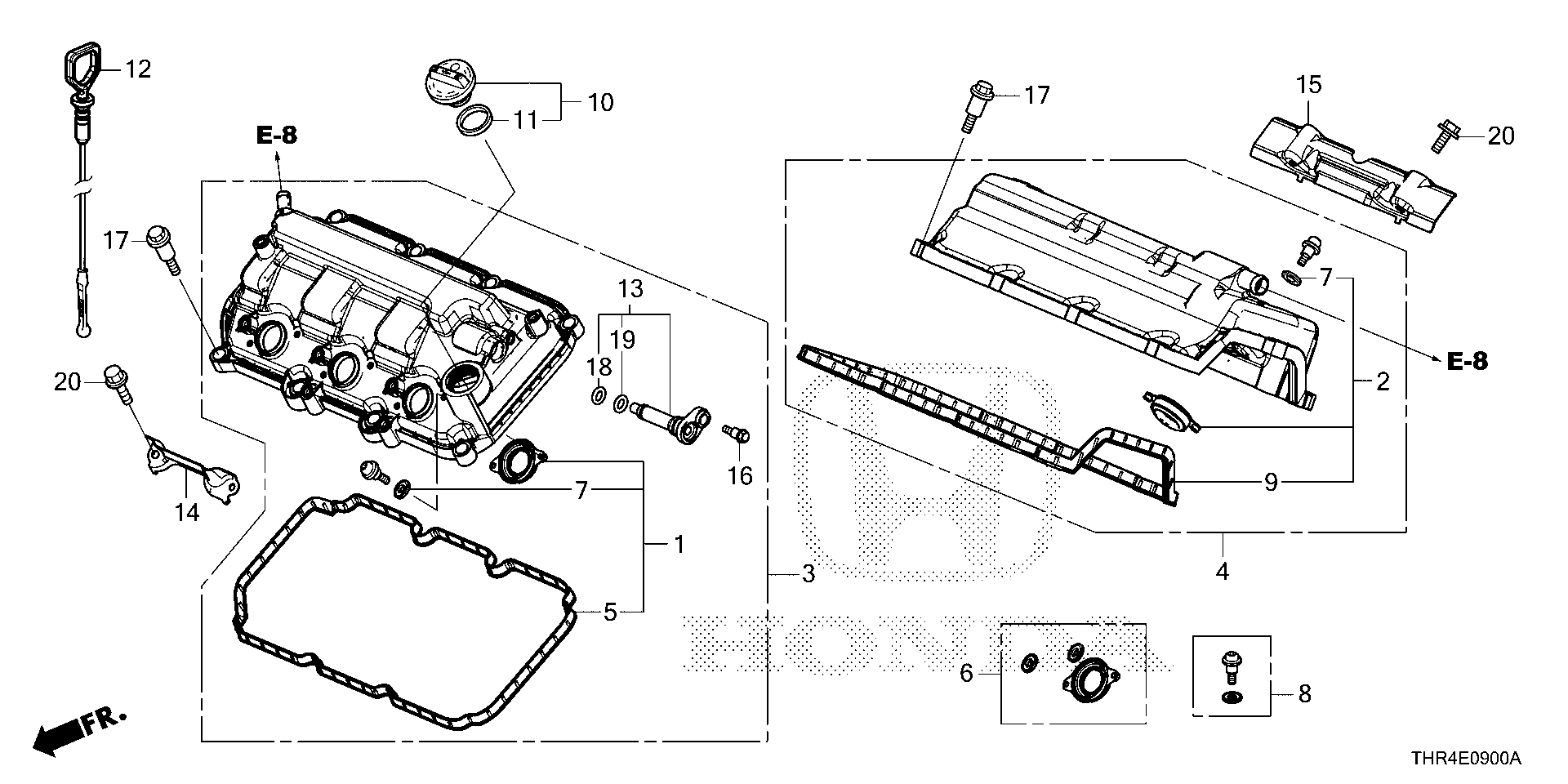 Diagram CYLINDER HEAD COVER for your 2021 Honda Odyssey 3.5L i-VTEC V6 AT TOUR 