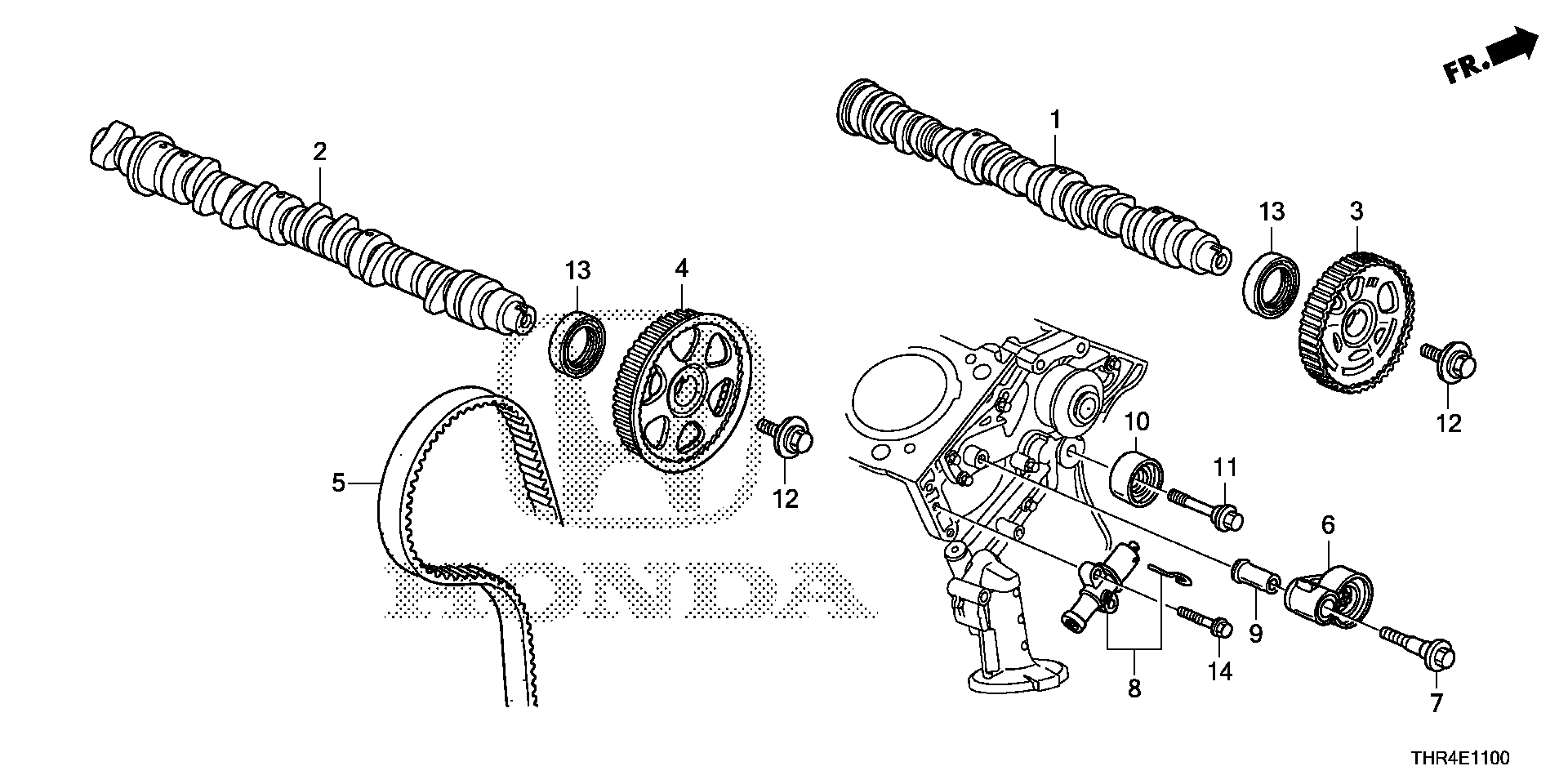 Diagram CAMSHAFT@TIMING BELT for your 2021 Honda Odyssey 3.5L i-VTEC V6 AT TOUR 