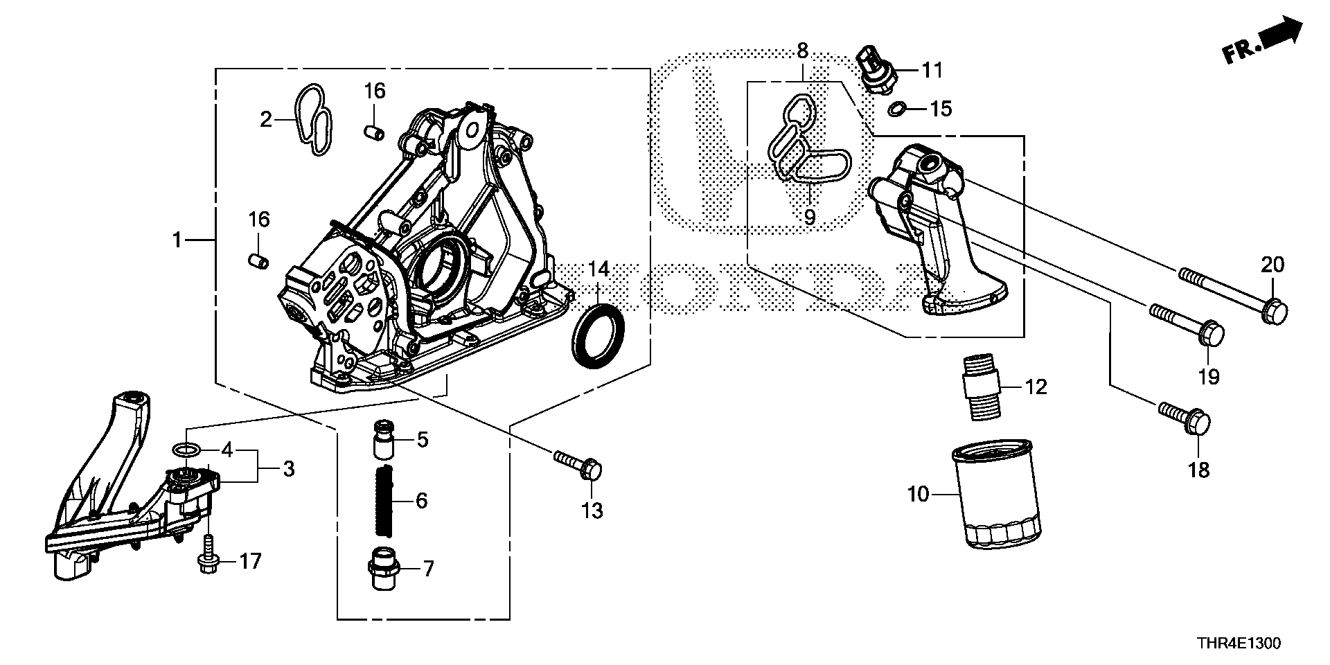 Diagram OIL PUMP for your 1976 Honda Civic Hatchback   