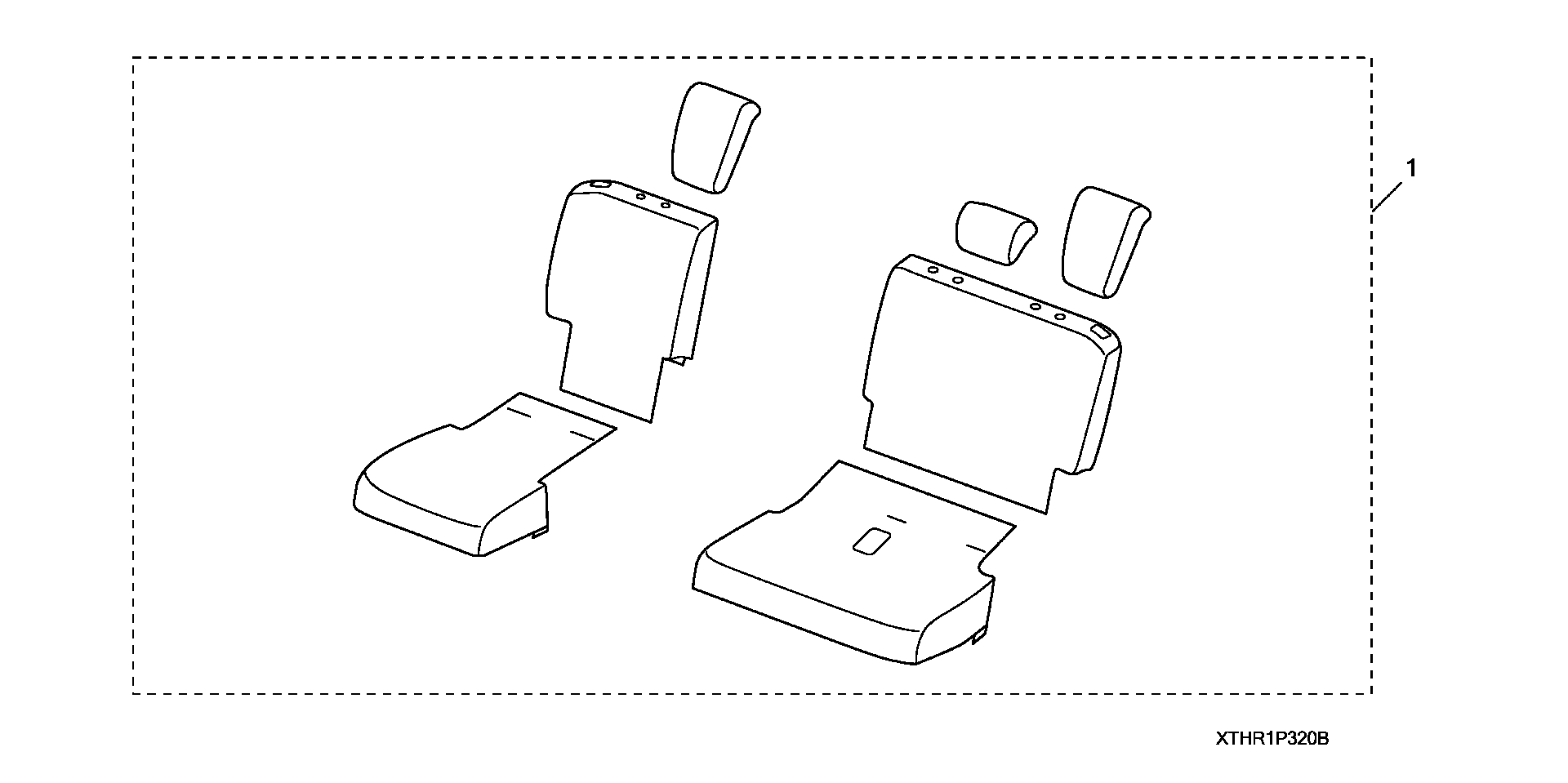 Diagram THIRD ROW SEAT COVER (REAR SEAT) for your 2018 Honda Odyssey 3.5L i-VTEC V6 AT ELITE  