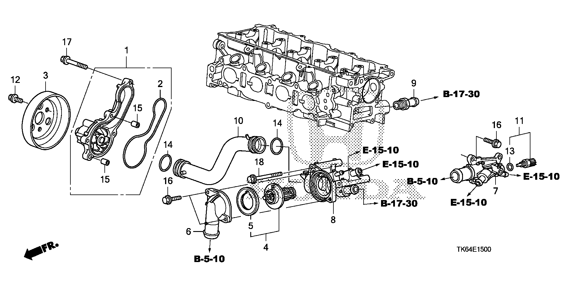 Diagram WATER PUMP for your 1984 Honda Civic Hatchback   