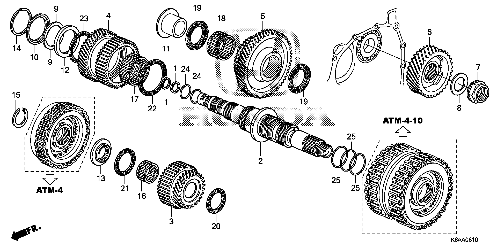 Diagram SECONDARY SHAFT for your Honda Fit  