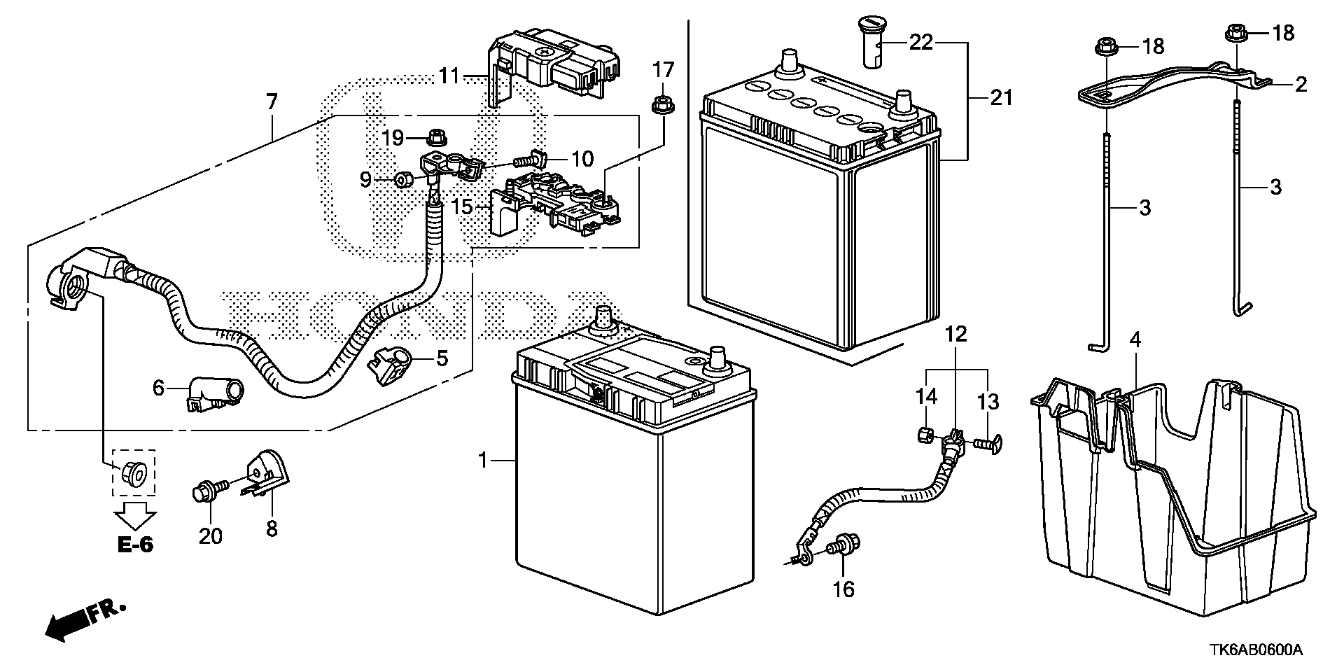 Diagram BATTERY for your Honda Fit  