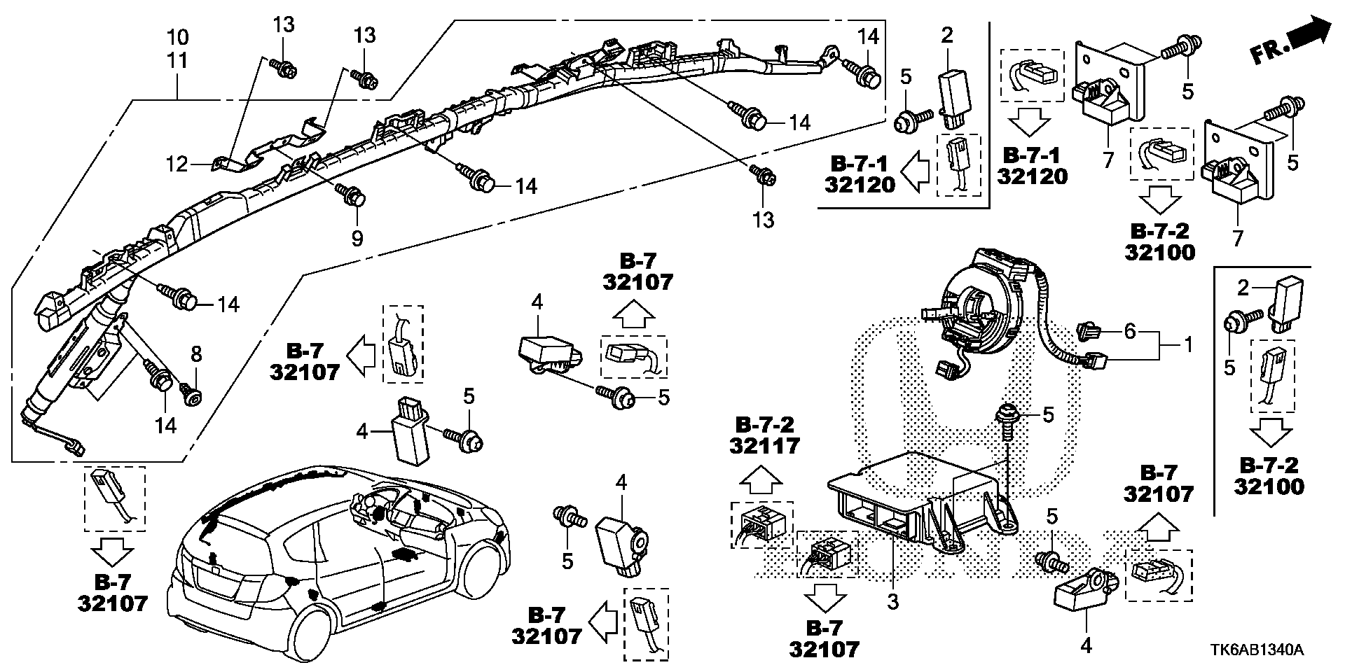 Diagram SRS UNIT for your Honda