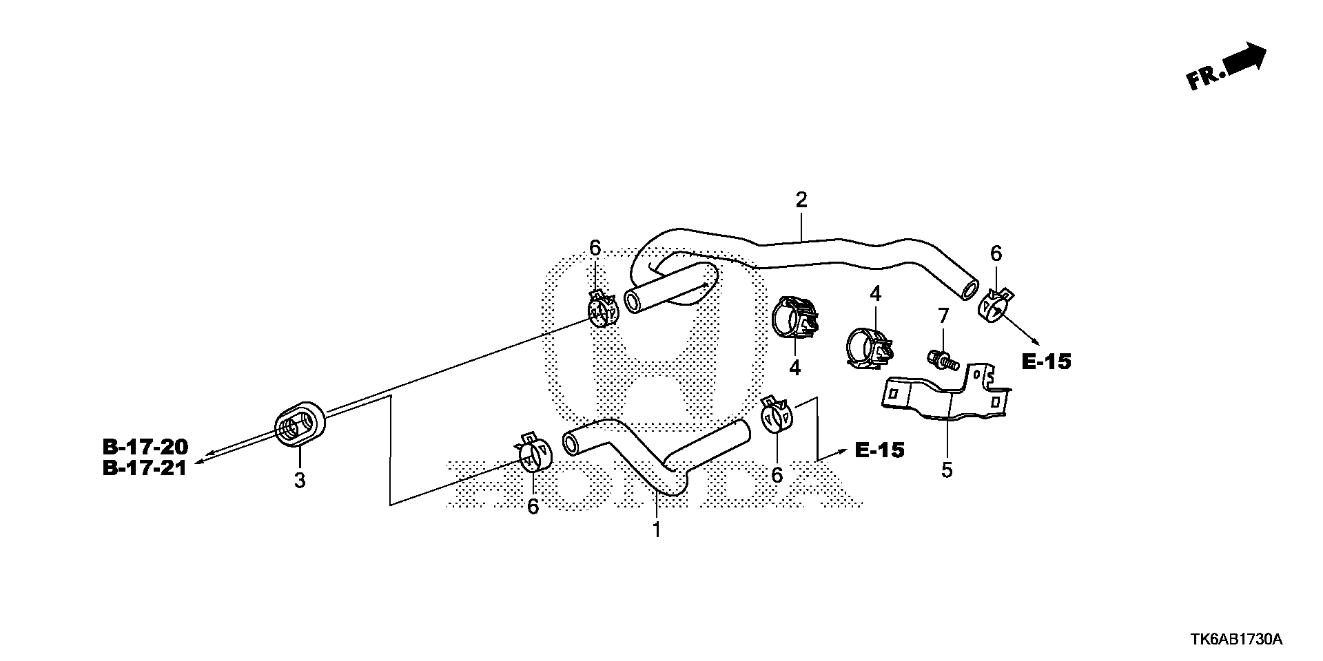 Diagram WATER HOSE for your Honda Fit  