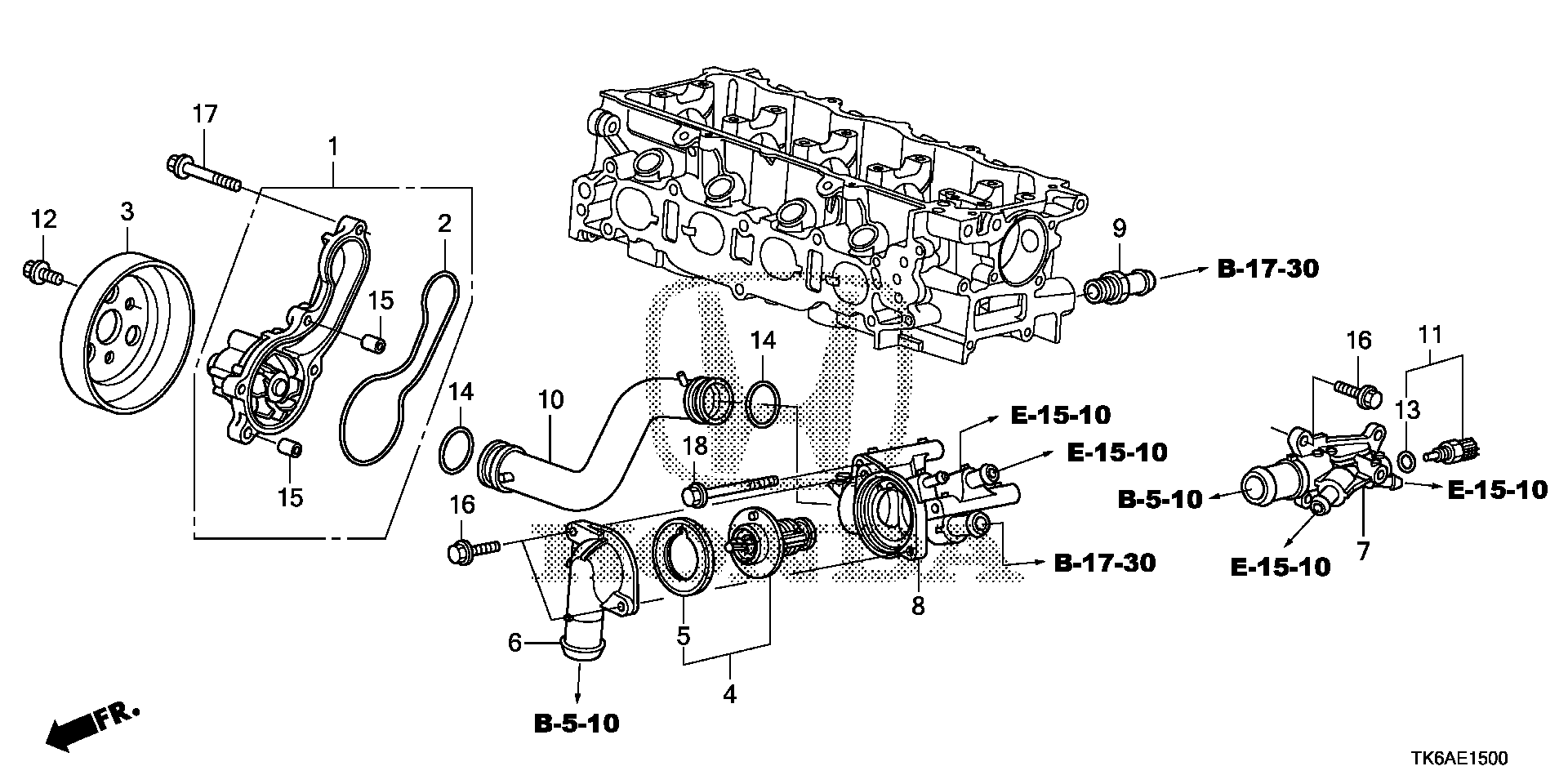 Diagram WATER PUMP for your 1984 Honda Civic Hatchback   