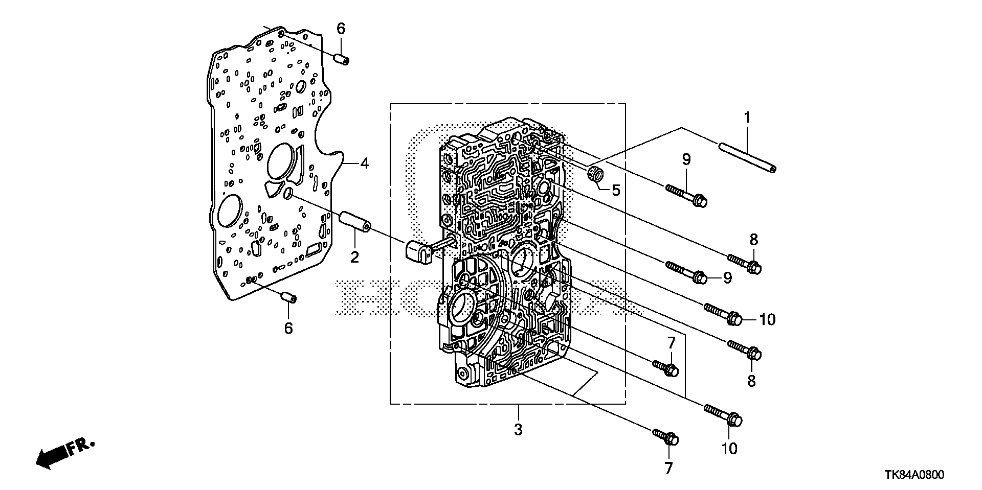 Full size assembly image of MAIN VALVE BODY (5AT) (1/1)