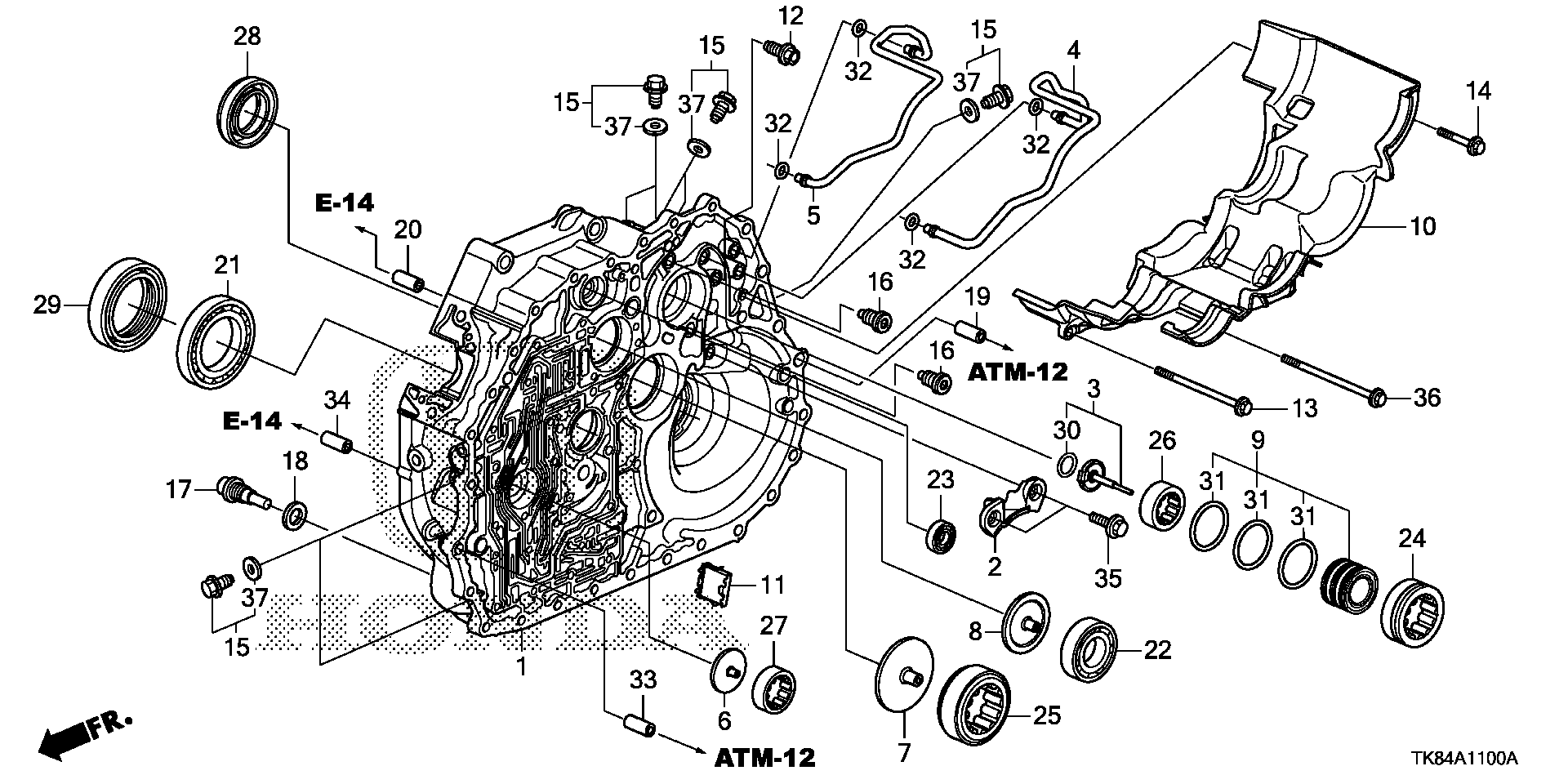 Full size assembly image of TORQUE CONVERTER CASE (6AT) (1/1)