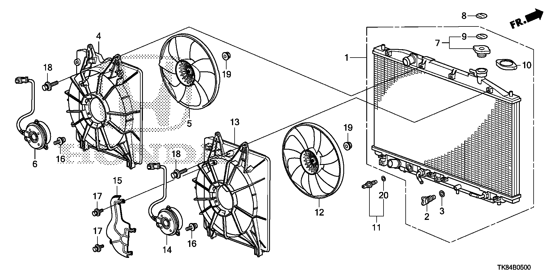 Diagram RADIATOR (DENSO) for your Honda Odyssey  