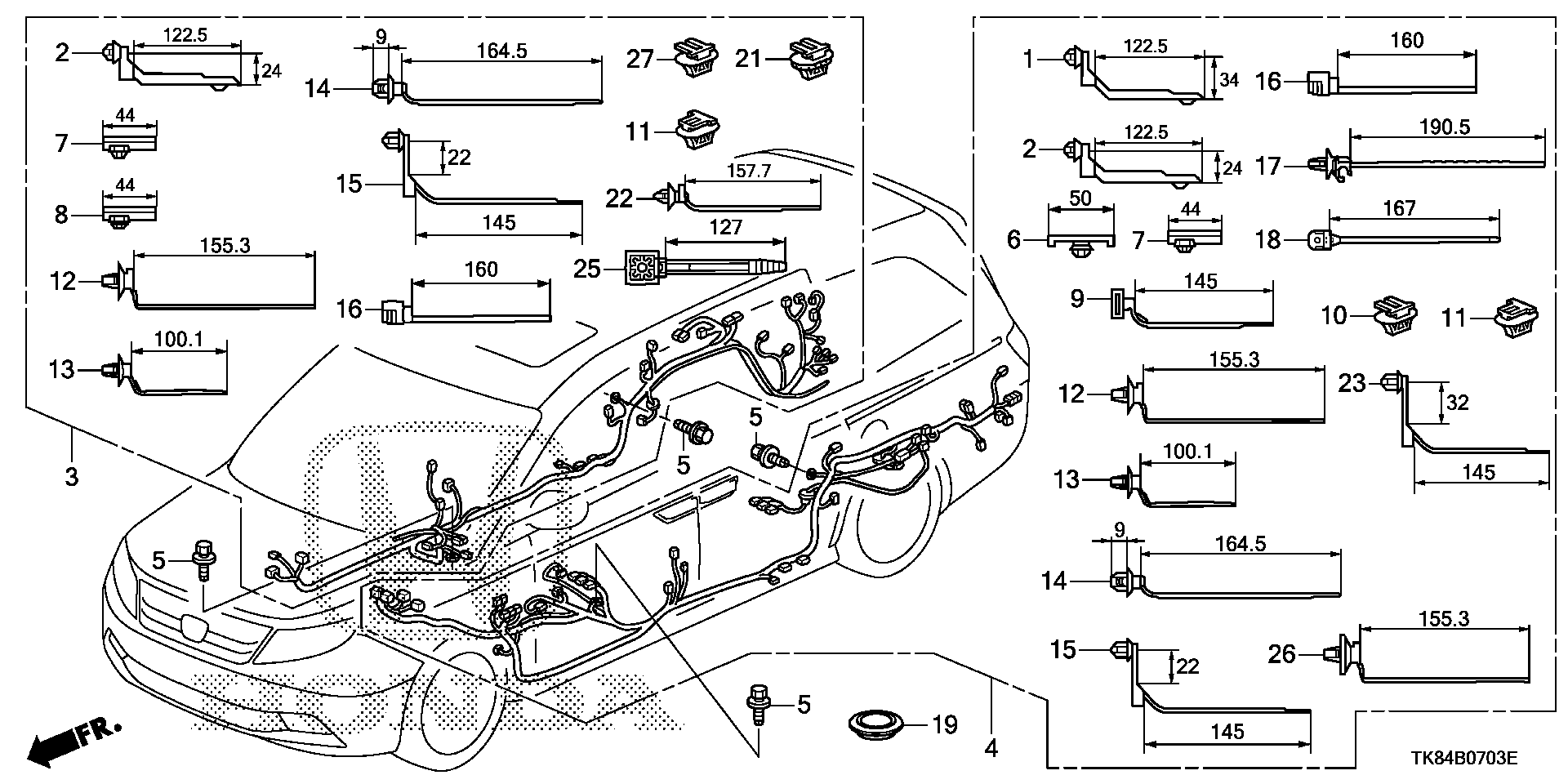 Diagram WIRE HARNESS (4) for your 2012 Honda Odyssey 3.5L VTEC V6 AT EX 