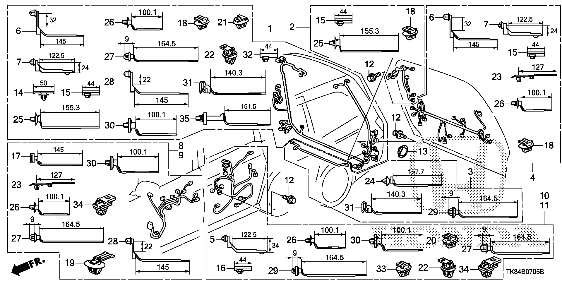 Diagram WIRE HARNESS (6) for your 2013 Honda Odyssey 3.5L VTEC V6 AT LX 