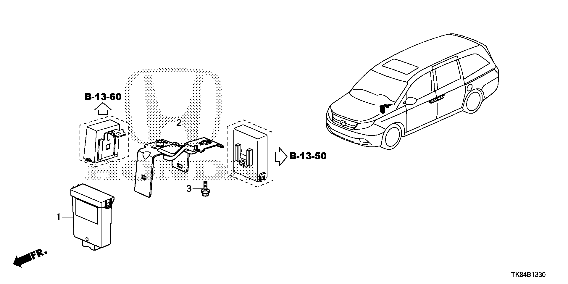 Diagram TPMS UNIT for your 2016 Honda Odyssey 3.5L VTEC V6 AT EX 