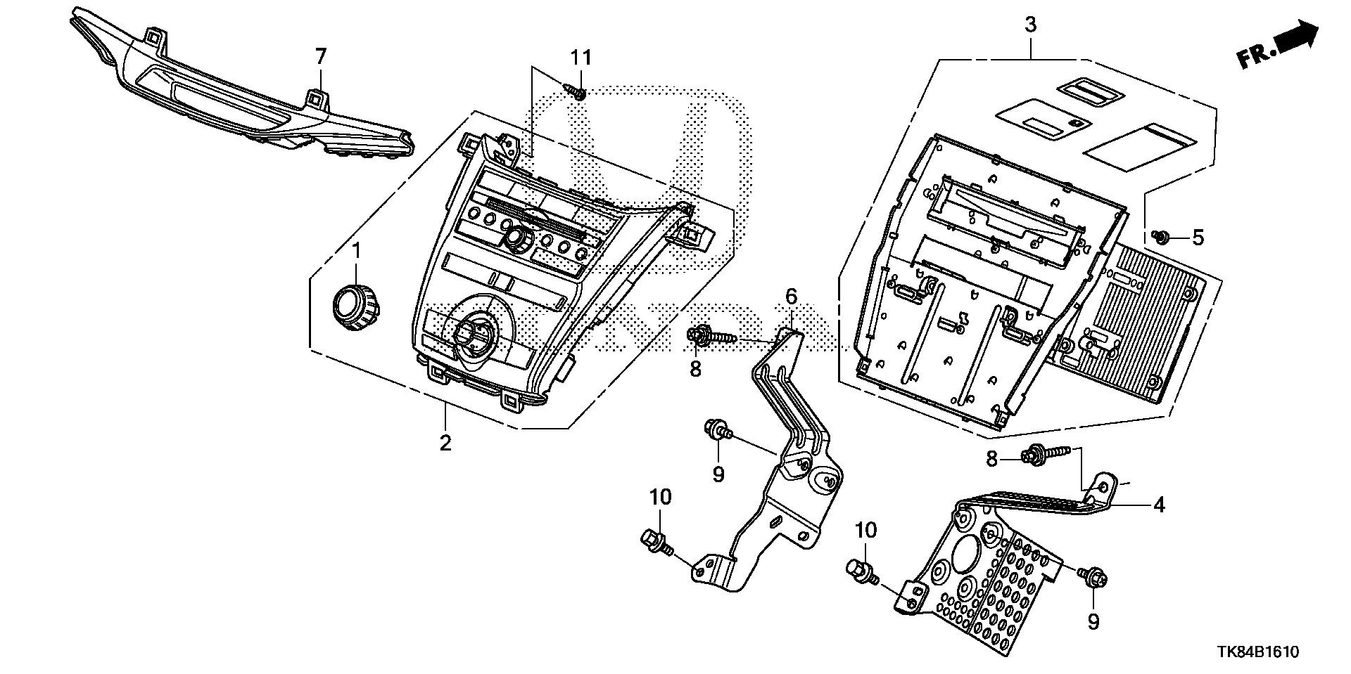 Diagram AUDIO UNIT (1) for your Honda Odyssey  