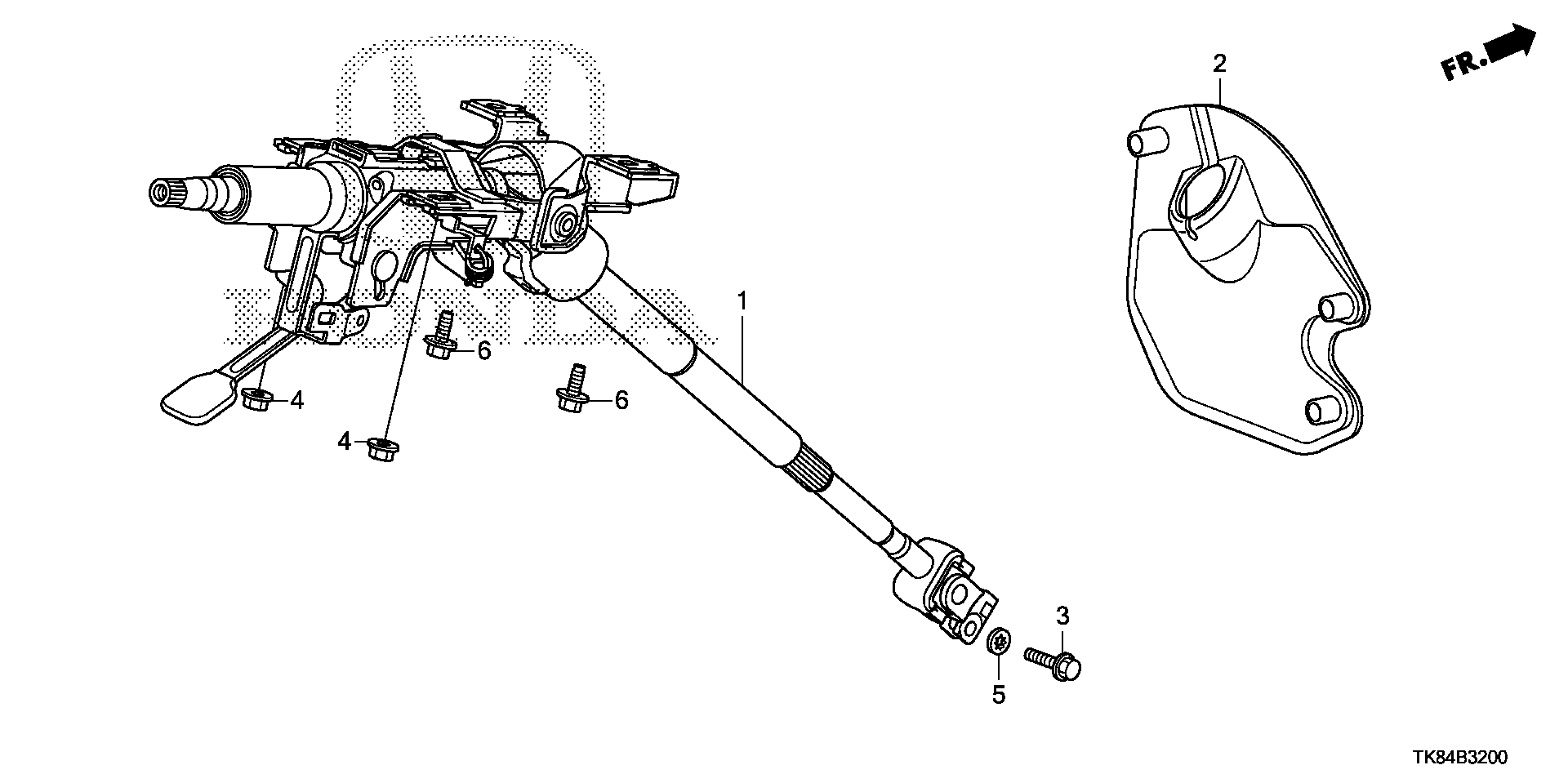 Full size assembly image of STEERING COLUMN (1/1)