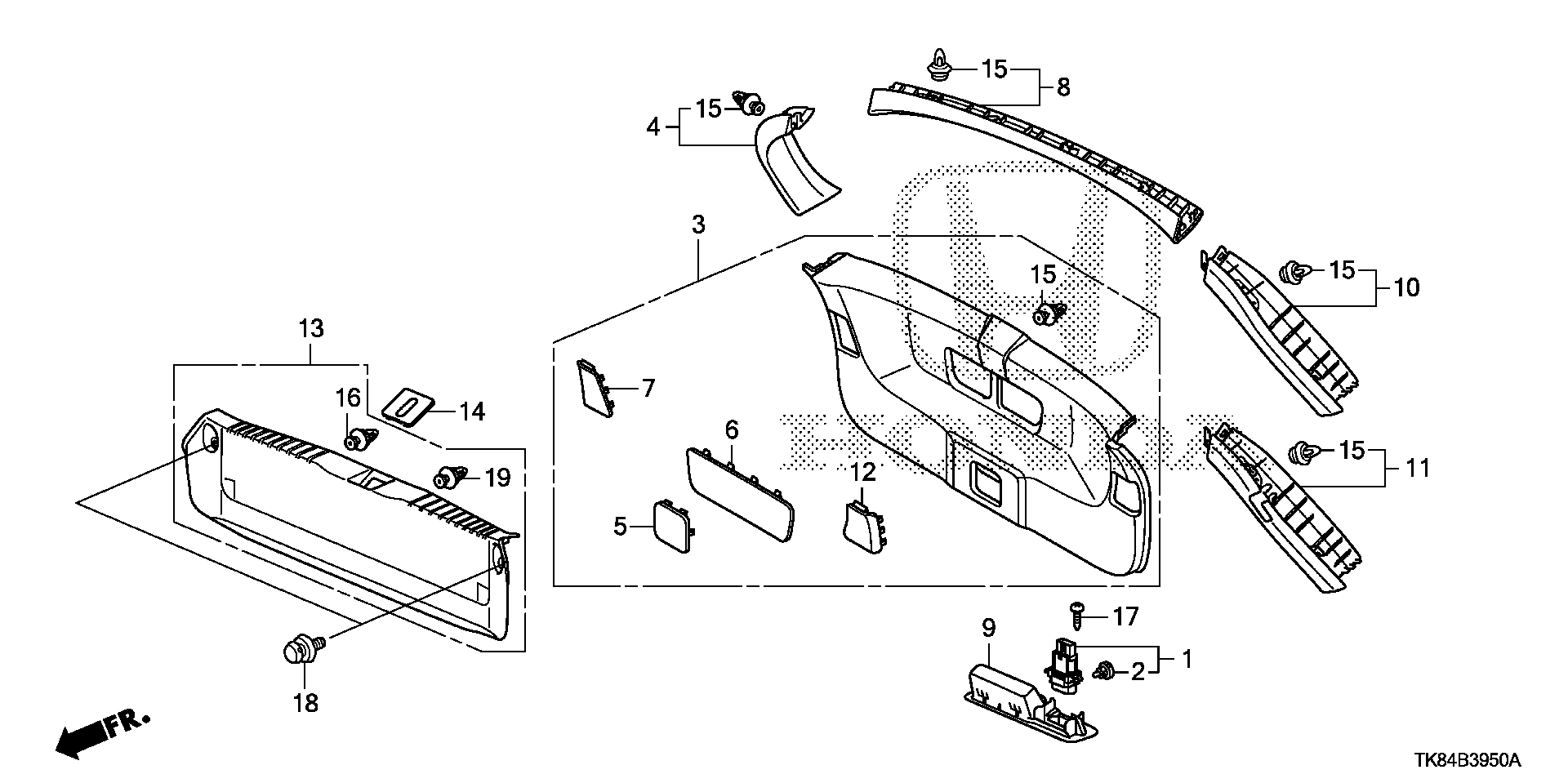 Full size assembly image of TAILGATE LINING (1/1)
