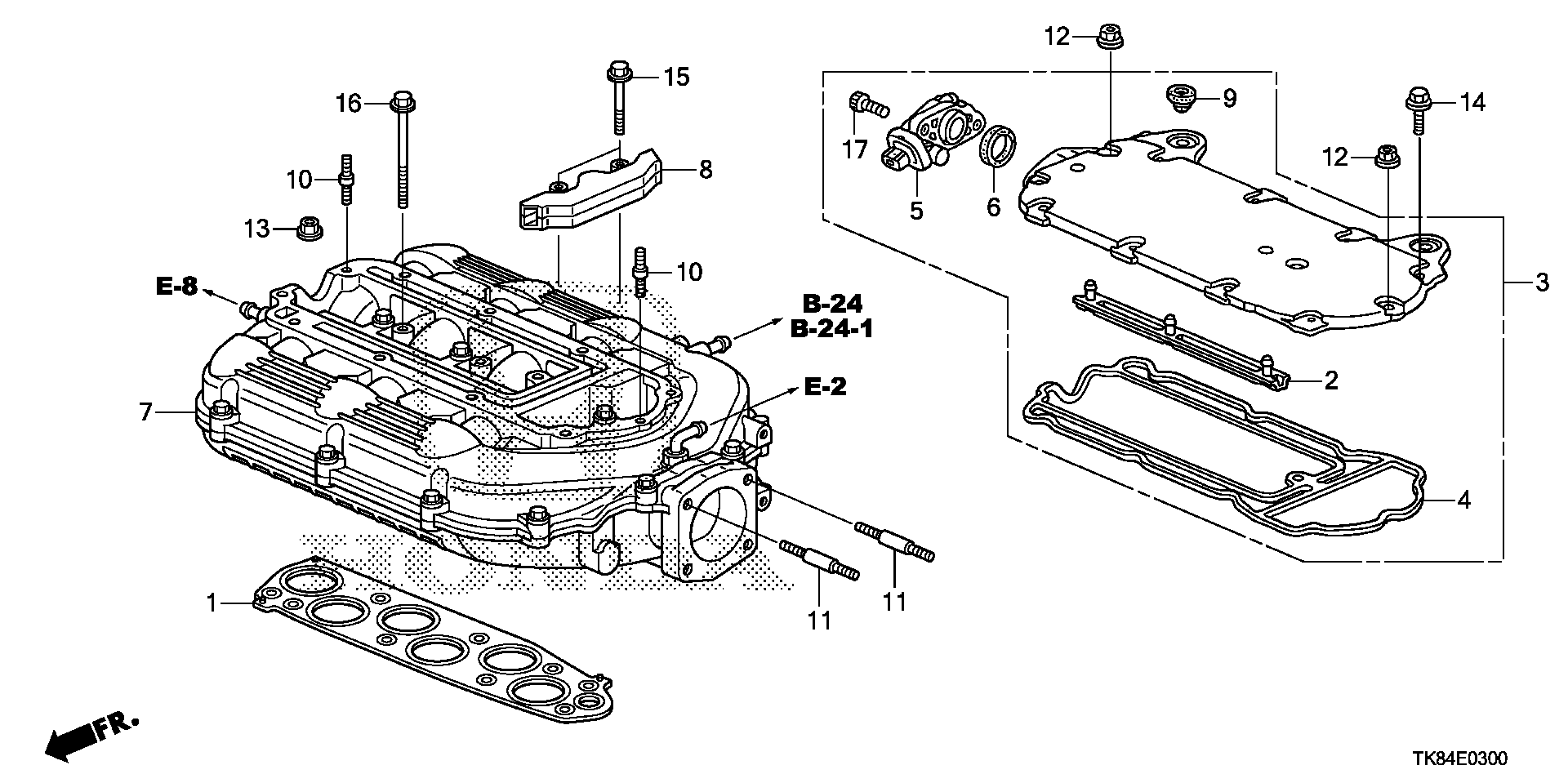 Diagram INTAKE MANIFOLD for your 2016 Honda Odyssey 3.5L VTEC V6 AT EX 