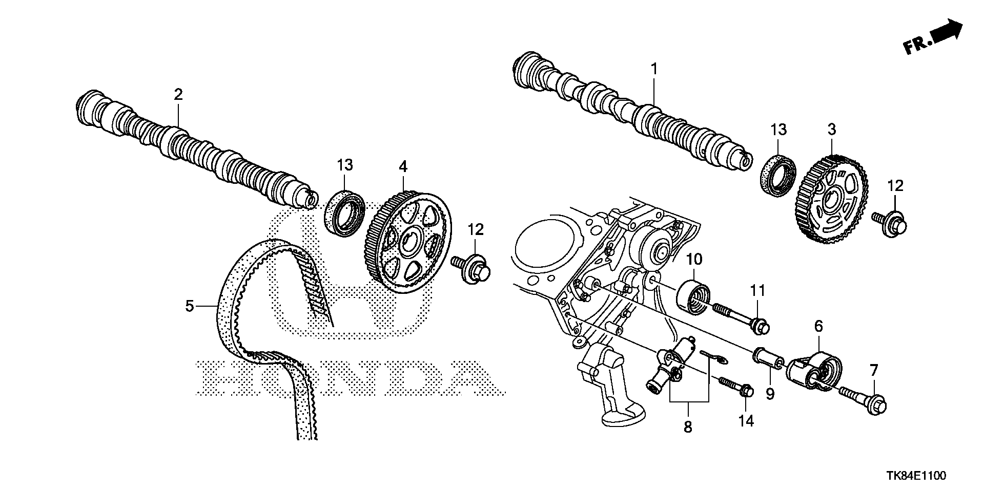 Diagram CAMSHAFT@TIMING BELT for your Honda Odyssey  