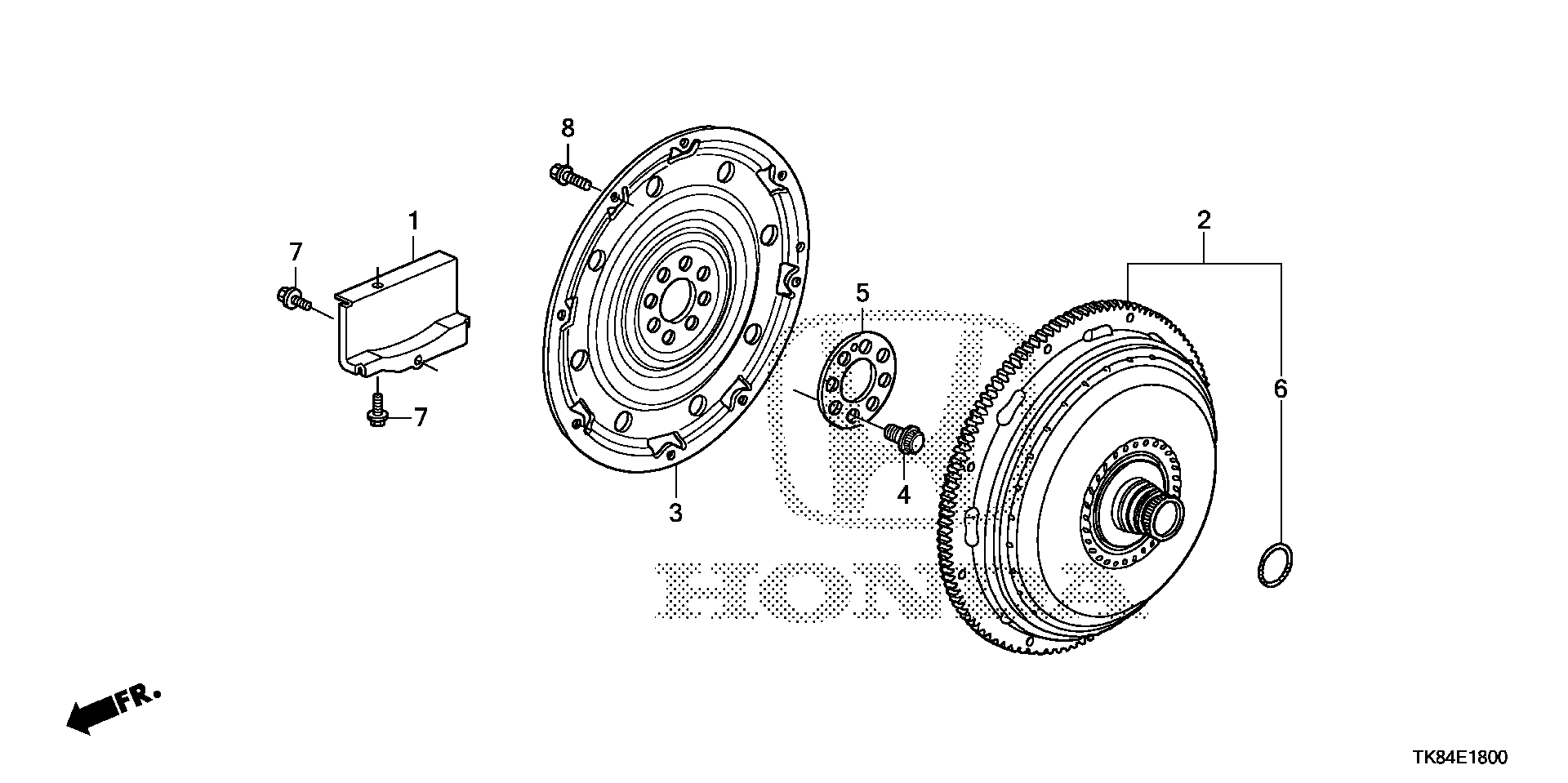 Diagram TORQUE CONVERTER for your 2016 Honda Odyssey 3.5L VTEC V6 AT EX 