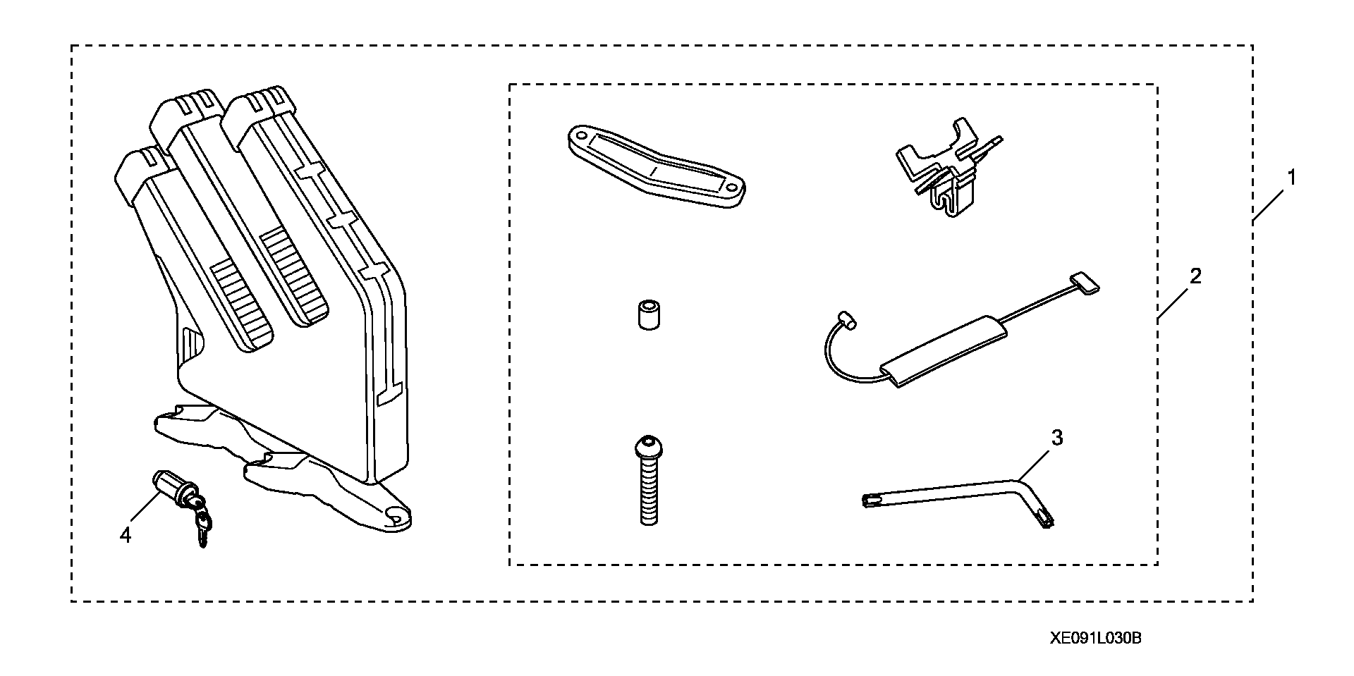 Diagram SNOWBOARD ATTACHMENT for your Honda Odyssey  