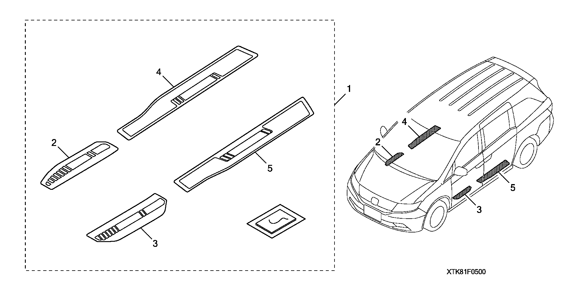 Full size assembly image of DOOR SILL GARNISH (1/1)