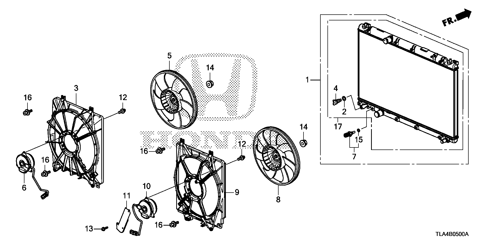 Diagram RADIATOR (1.5L) for your Honda CR-V  